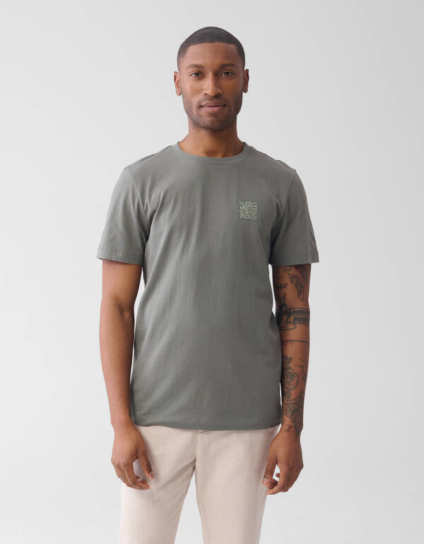 Artwork T-shirt Donkergroen SHOEBY MEN
