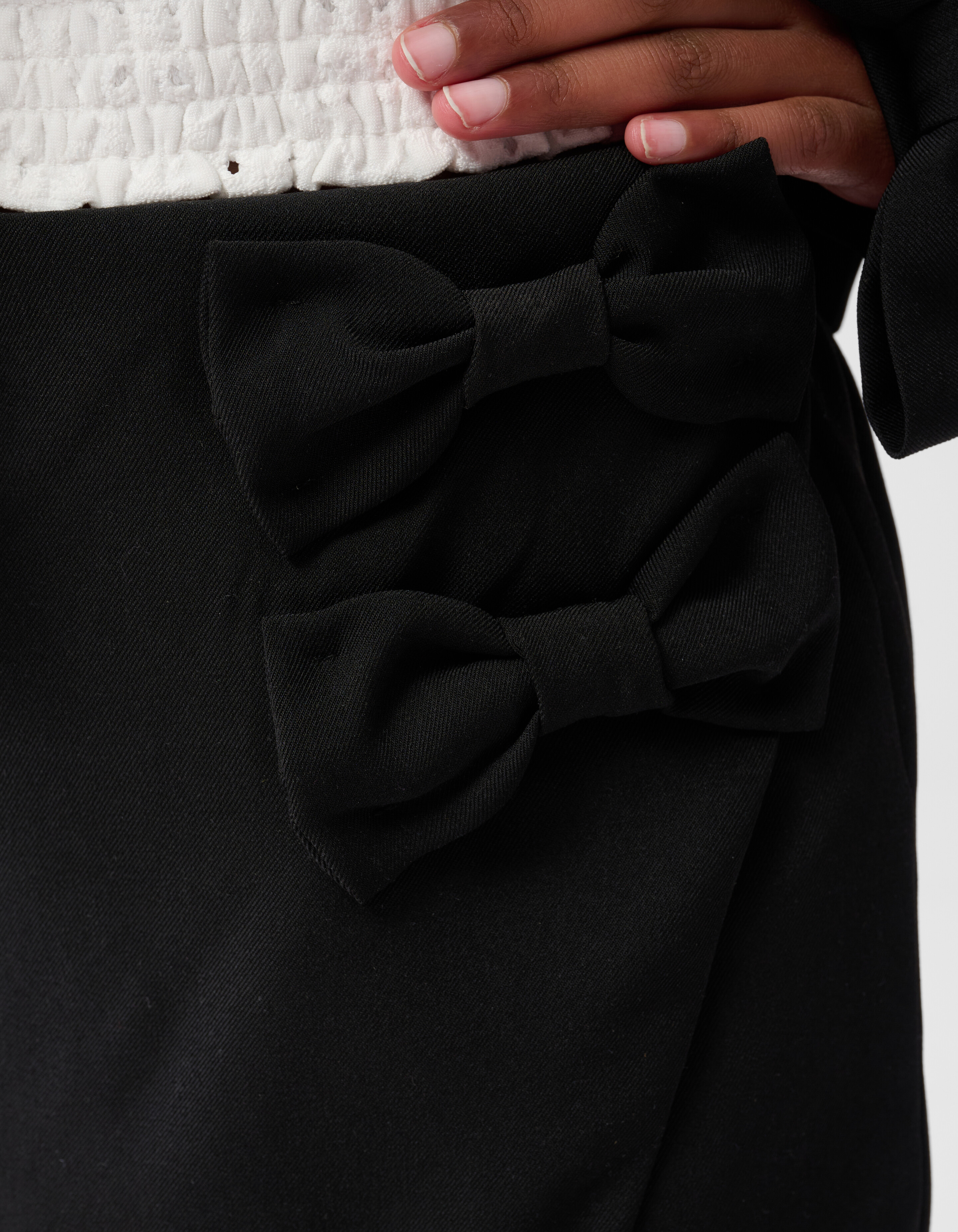 Wrap Skort Strik Zwart SHOEBY GIRLS