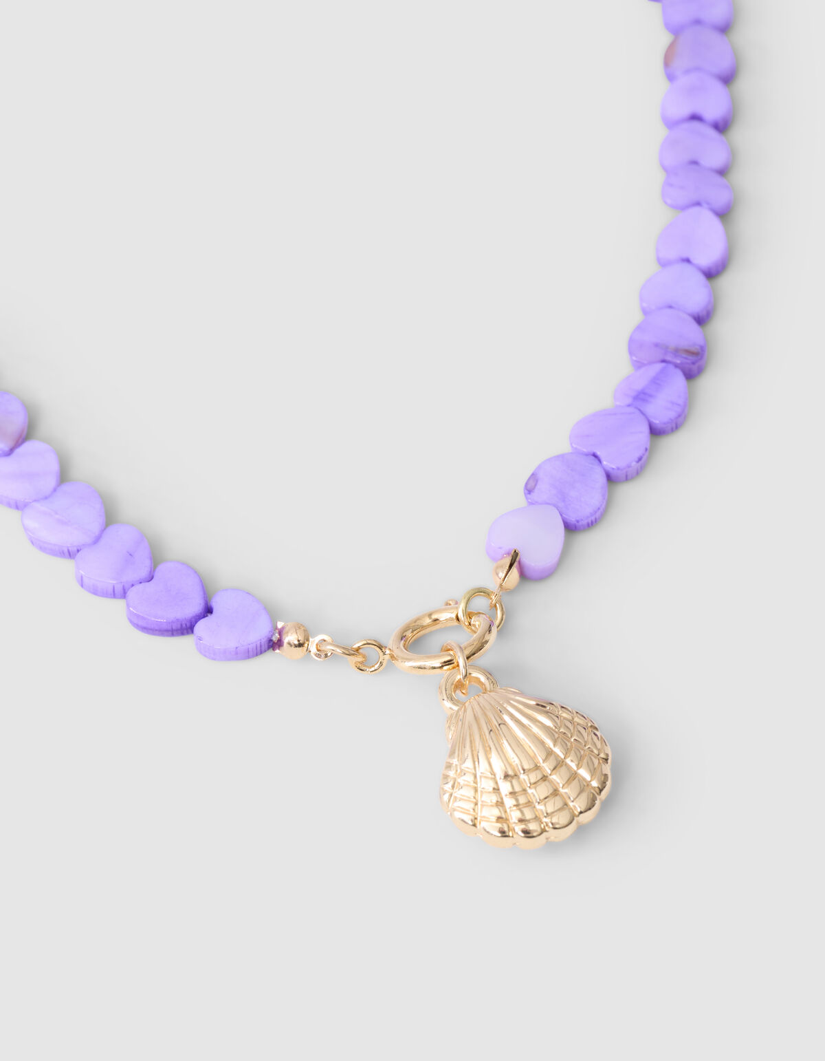 Parel Heart Ketting Paars SHOEBY ACCESSOIRES