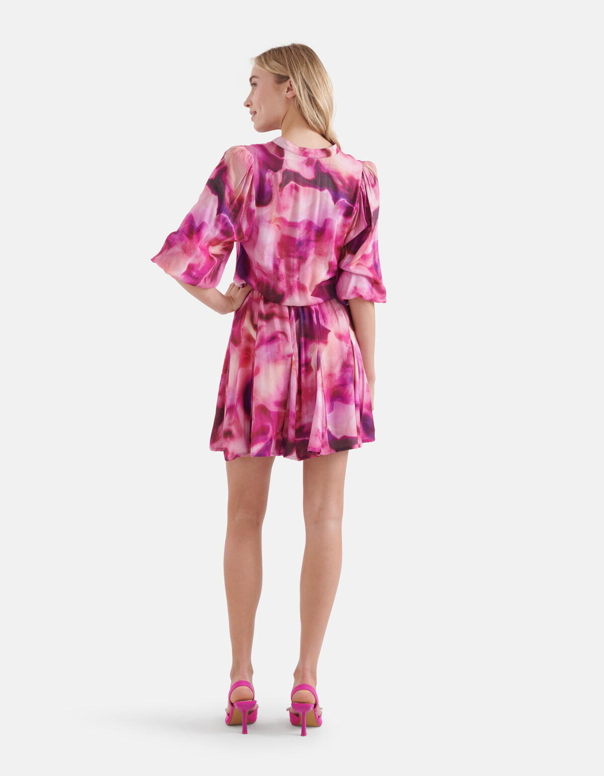 Tie Dye Print Jurk Roze SHOEBY WOMEN