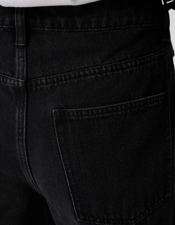 Baggy Fit Jeans Donkergrijs SHOEBY WOMEN