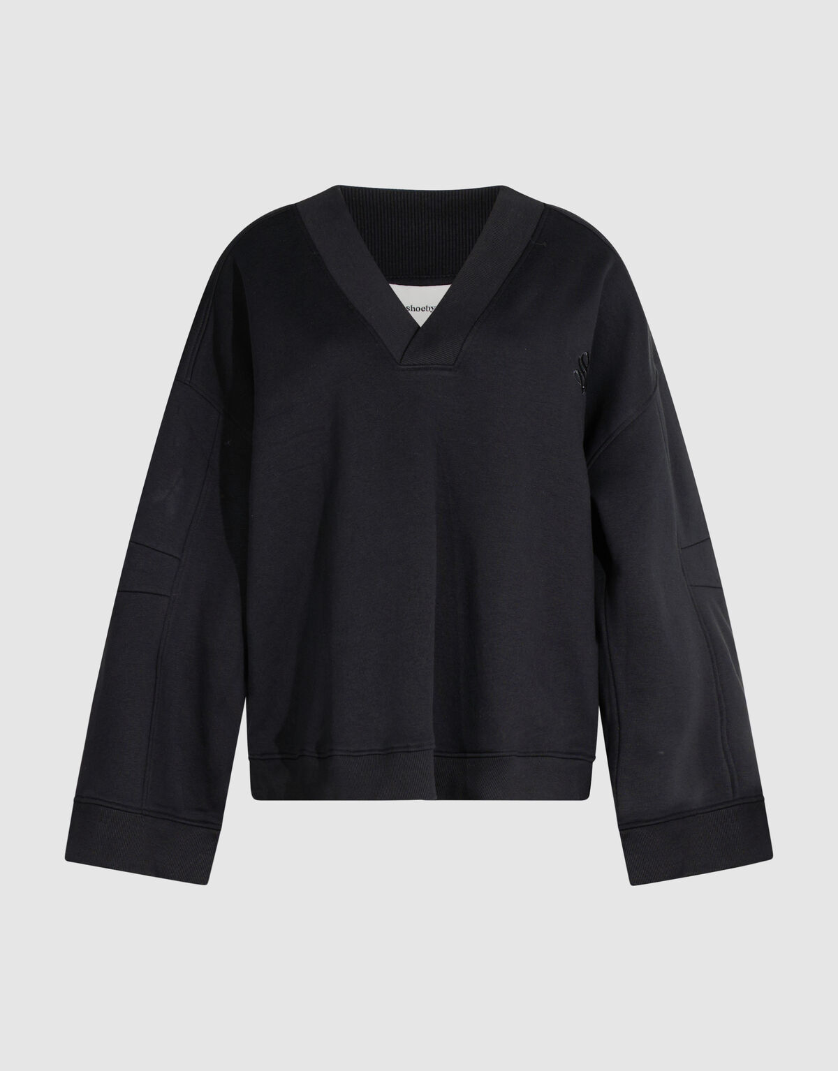 Oversized V-hals Sweater Zwart SHOEBY WOMEN
