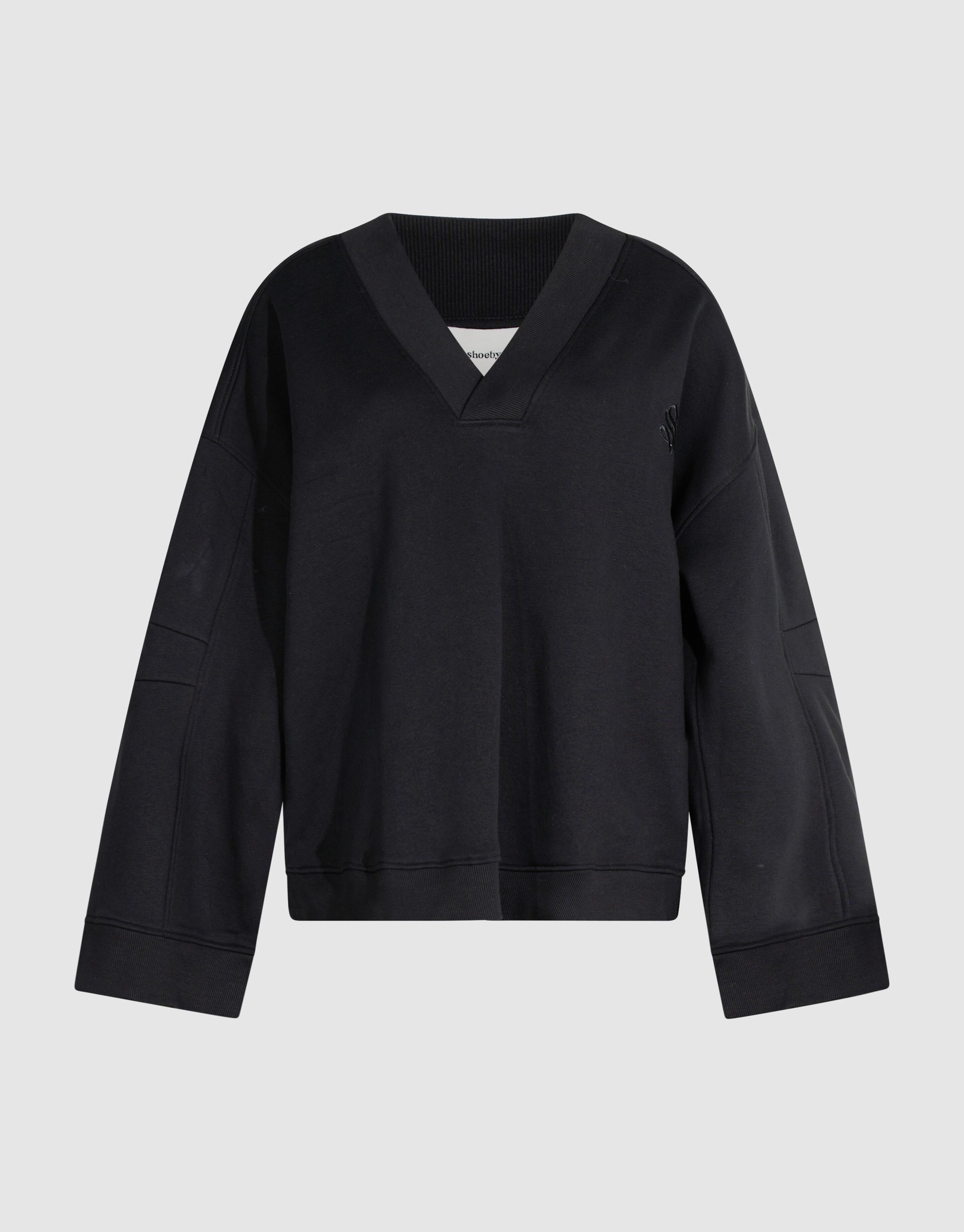 Oversized V-hals Sweater Zwart SHOEBY WOMEN