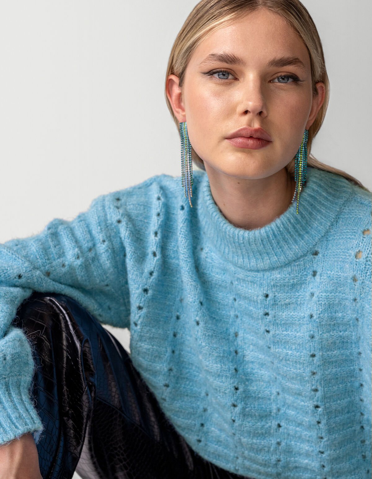 Kabeltrui Lichtblauw SHOEBY WOMEN