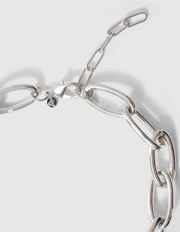 Oval Chain Ketting Zilver SHOEBY ACCESSOIRES