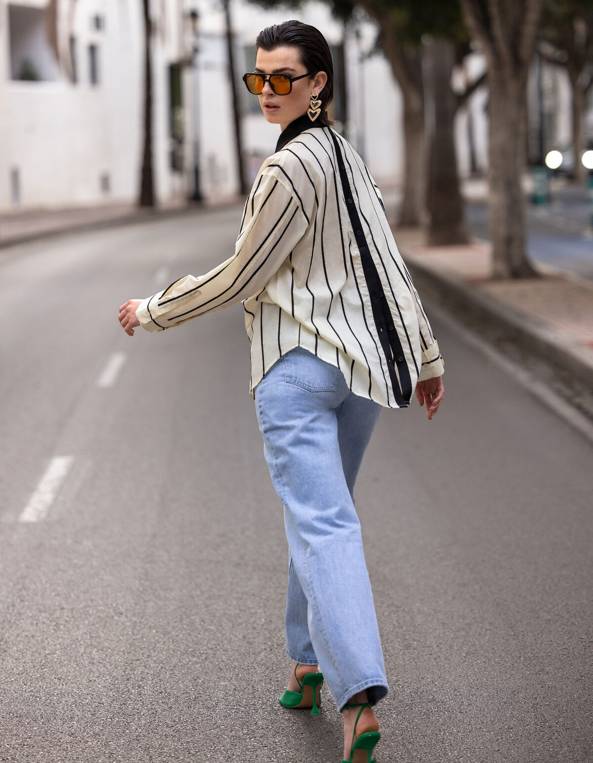 Gestreepte Blouse Gebroken Wit/Zwart SHOEBY WOMEN