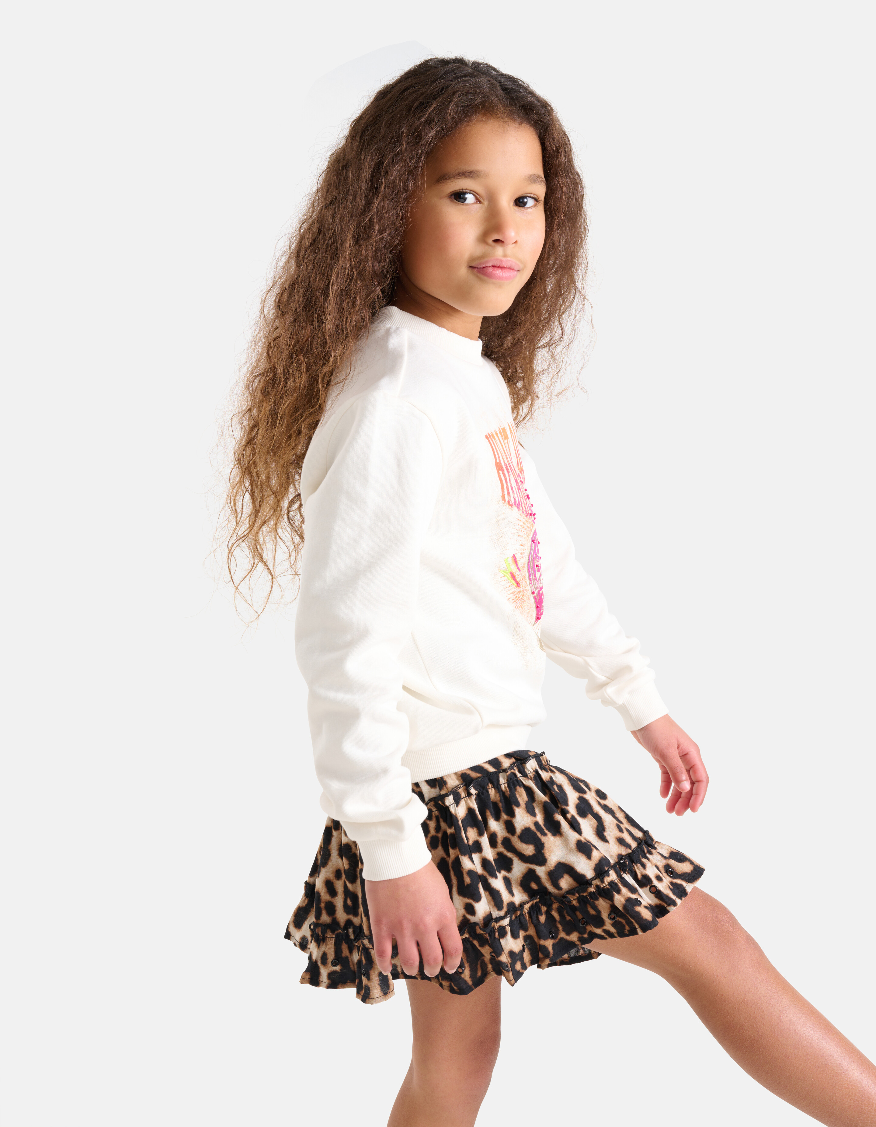 Artwork Sweater Gebroken Wit SHOEBY GIRLS