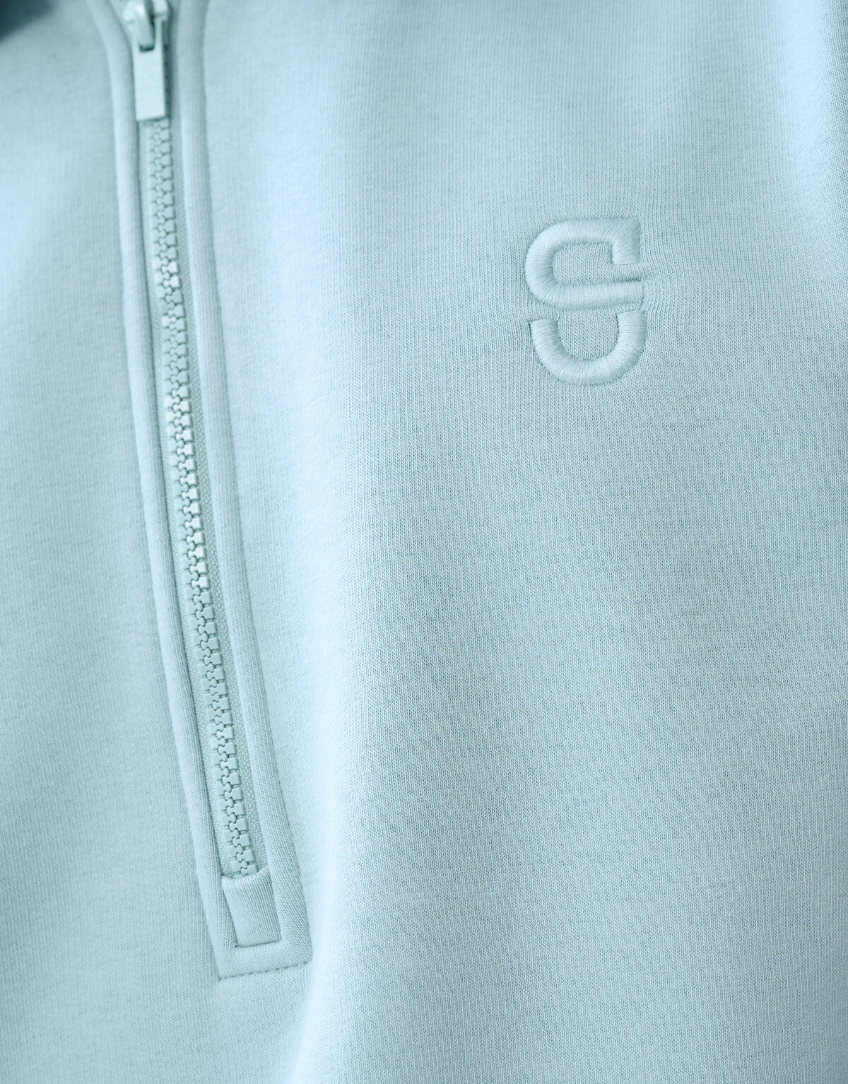 Zipper Badge Sweater Lichtgroen SHOEBY MEN