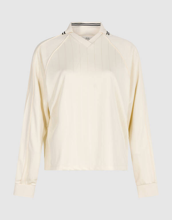 Sporty Longsleeve Top Gebroken Wit By Anna SHOEBY WOMEN