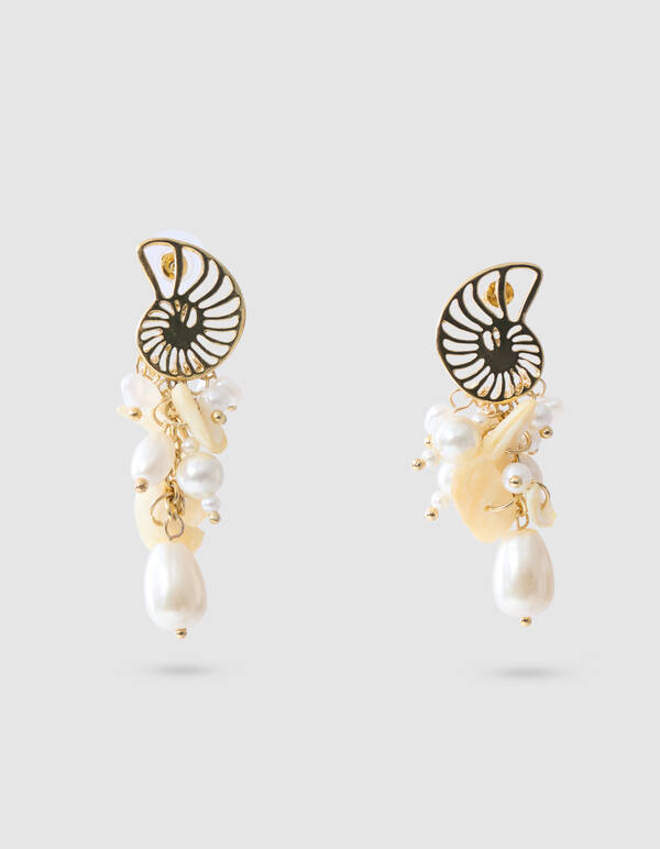 Schelp Oorbellen Goud SHOEBY ACCESSOIRES