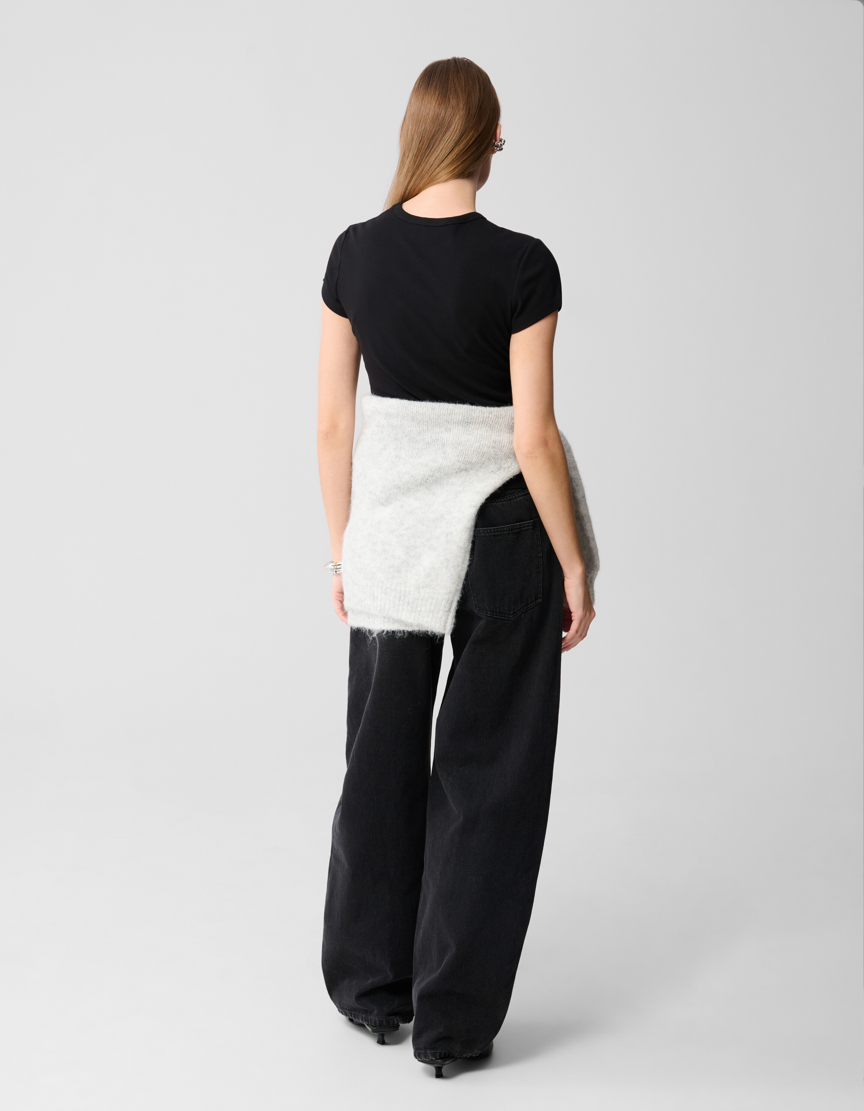 Rib T-shirt Zwart SHOEBY WOMEN