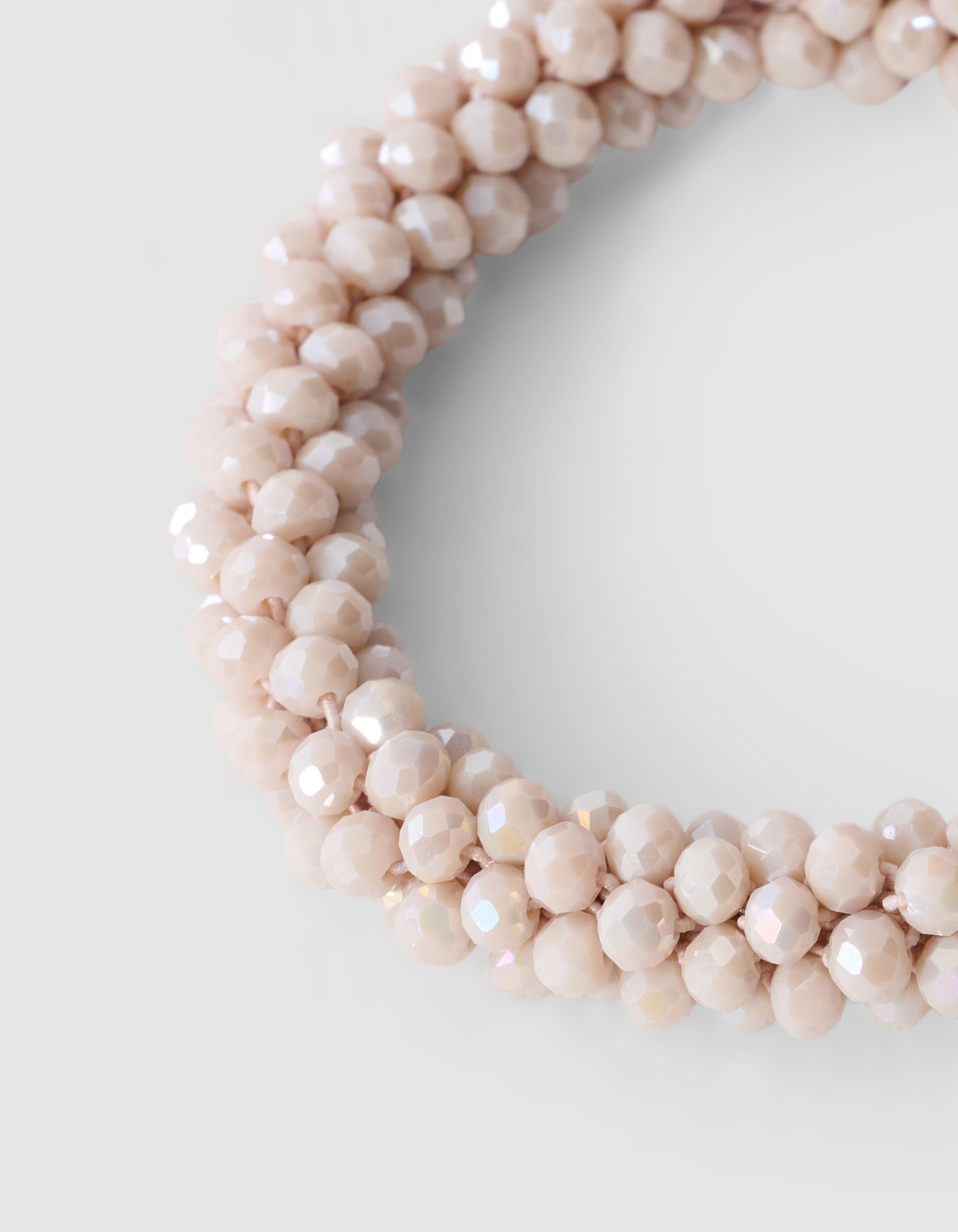 Beaded Haarelastiek Lichtgrijs SHOEBY ACCESSOIRES