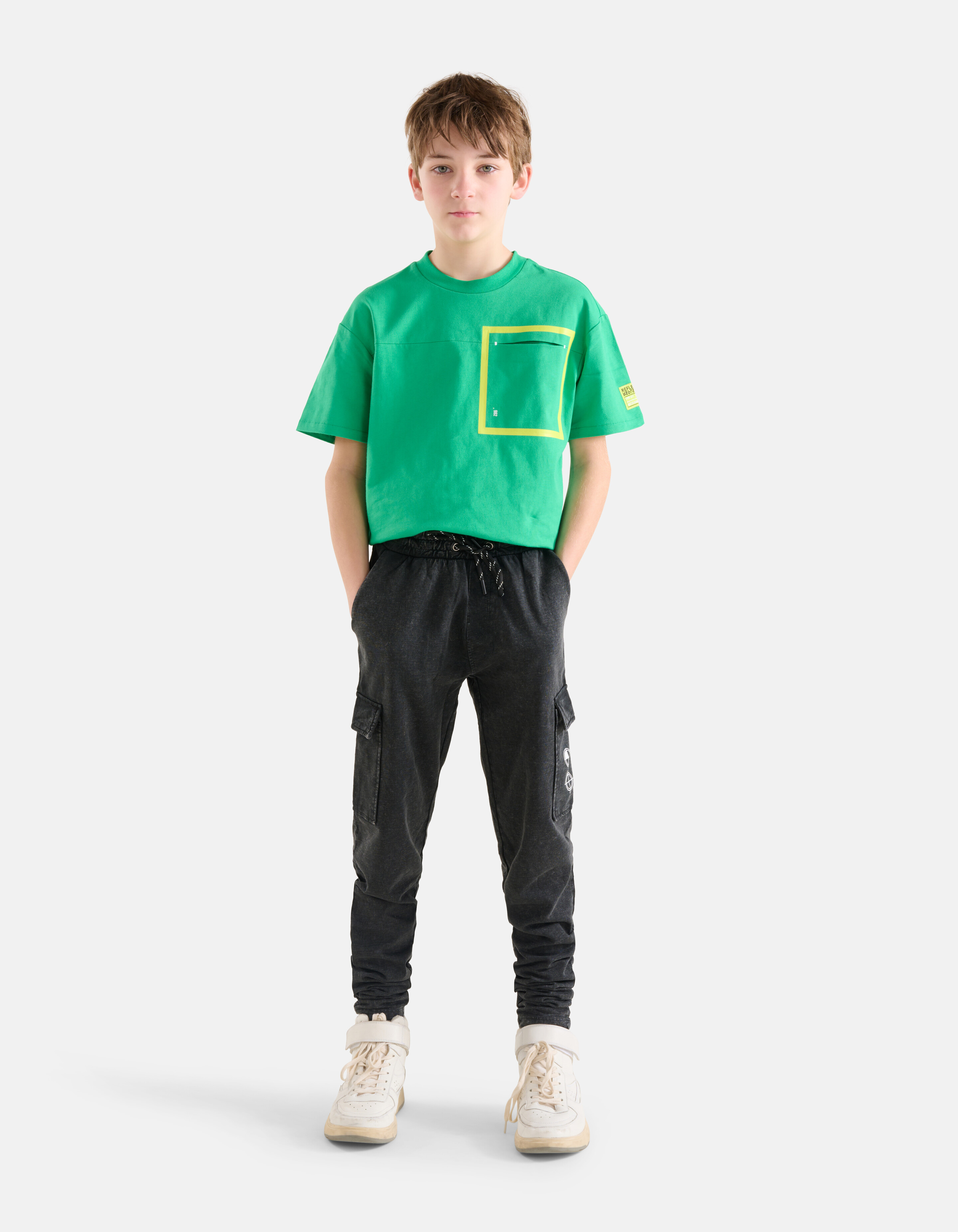 Oversized T-shirt Groen SHOEBY BOYS
