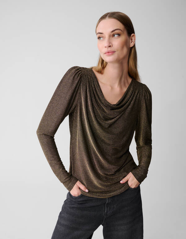 Glitter Drape Top Goud SHOEBY WOMEN