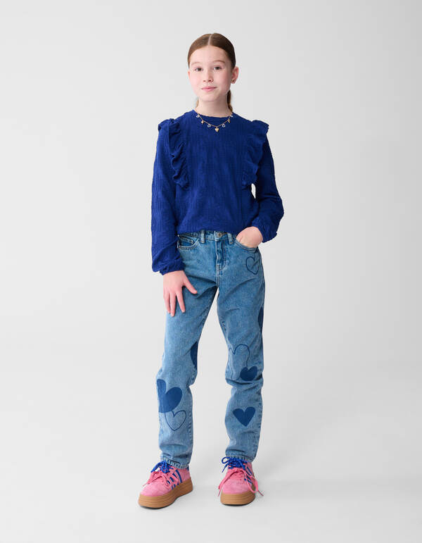 Ruffle Top Donkerblauw SHOEBY GIRLS