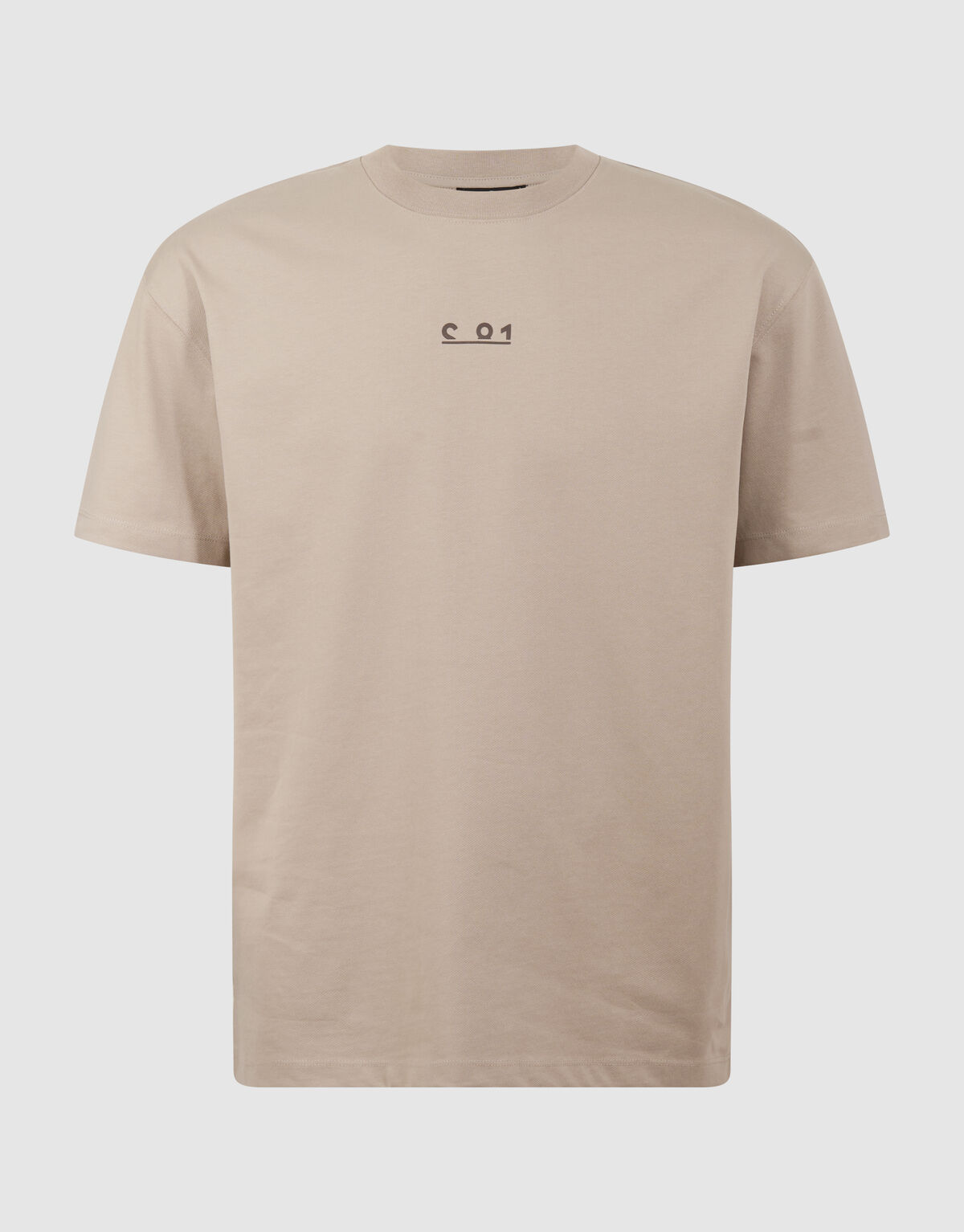 Grafische Tekst T-shirt Lichtbruin SHOEBY MEN