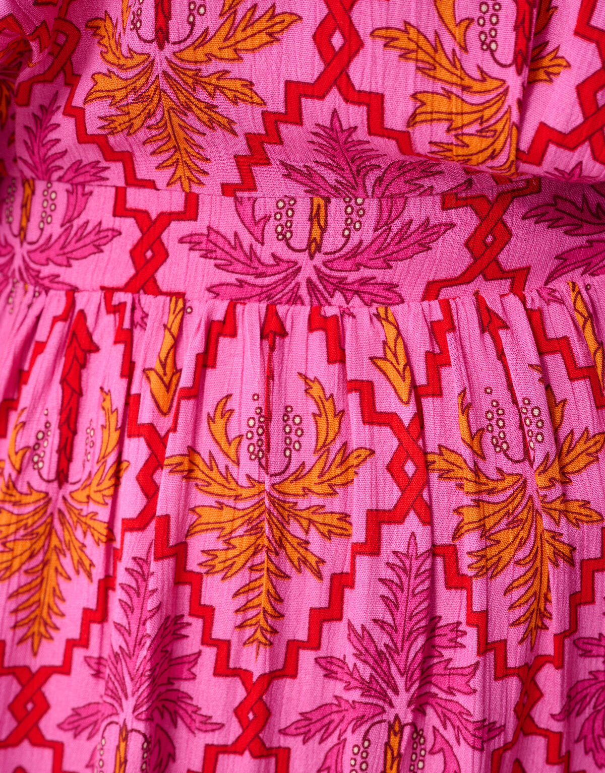 Printed Crinkle Mini Jurk Roze SHOEBY WOMEN