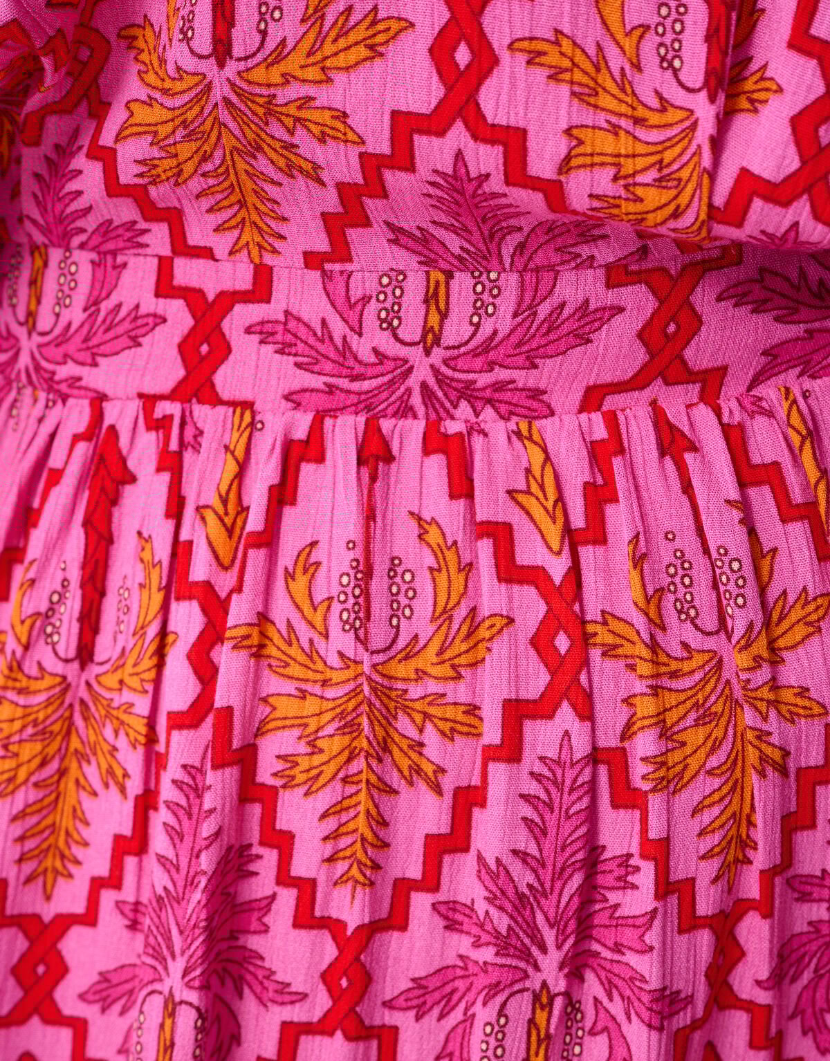 Printed Crinkle Mini Jurk Roze SHOEBY WOMEN
