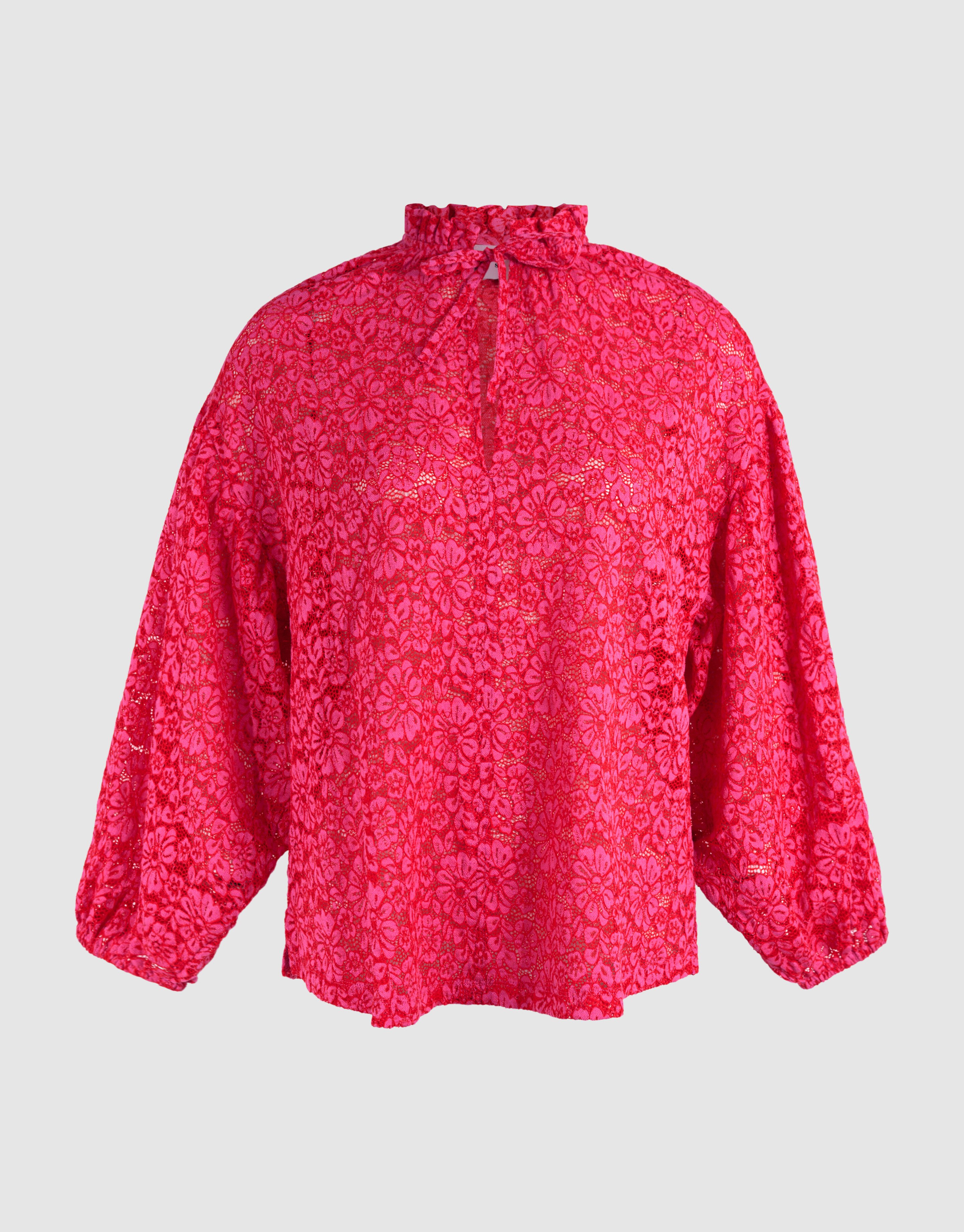 Kanten Ruffle Blouse Roze SHOEBY WOMEN