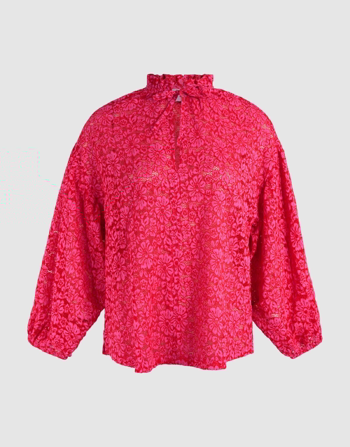 Kanten Ruffle Blouse Roze SHOEBY WOMEN