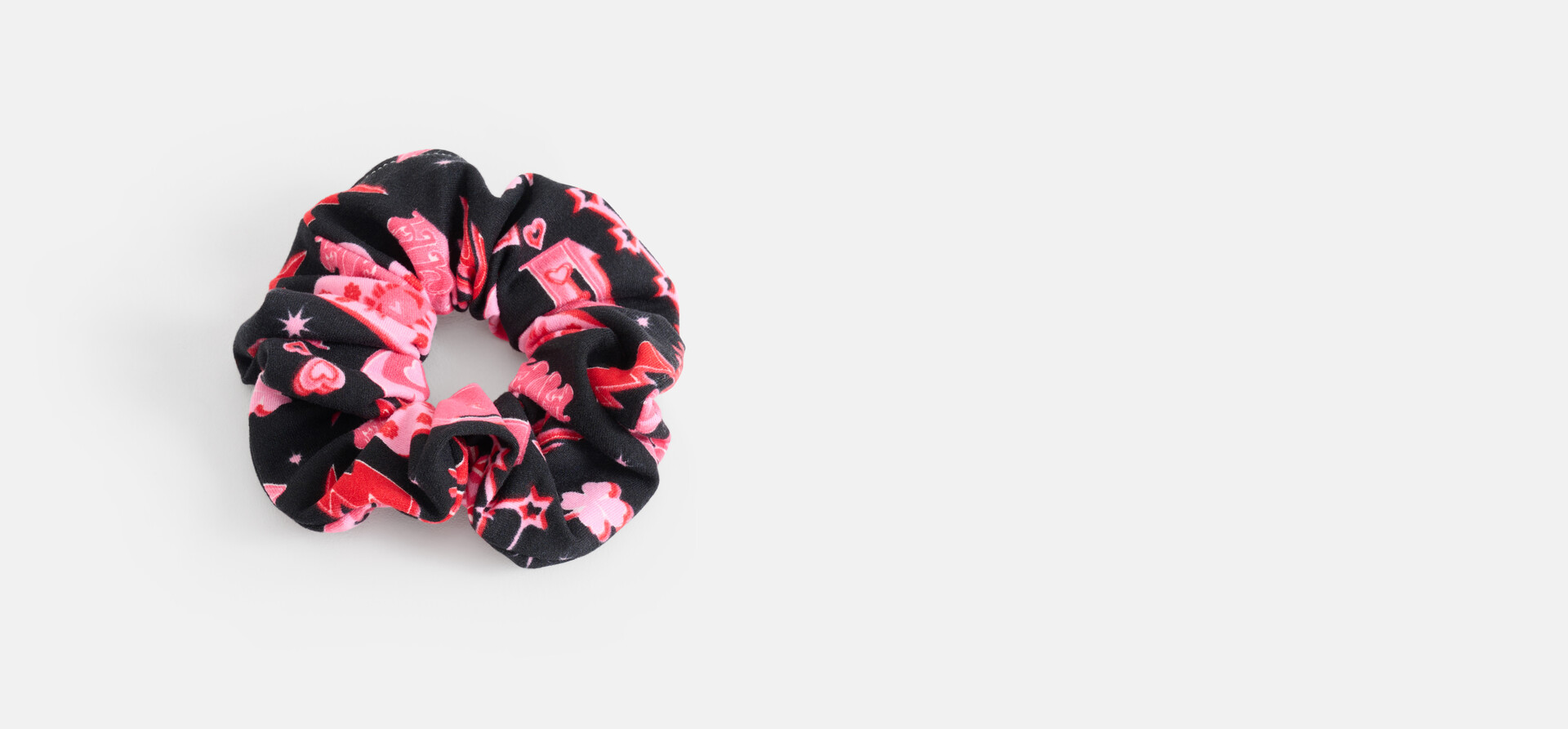 Printed Scrunchie Roze SHOEBY ACCESSOIRES