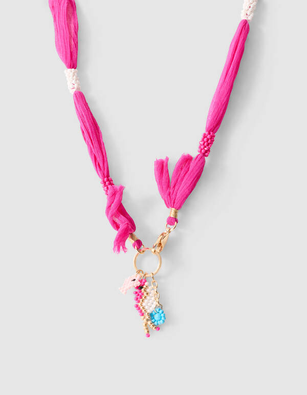 Scarf Beads Ketting Roze SHOEBY GIRLS