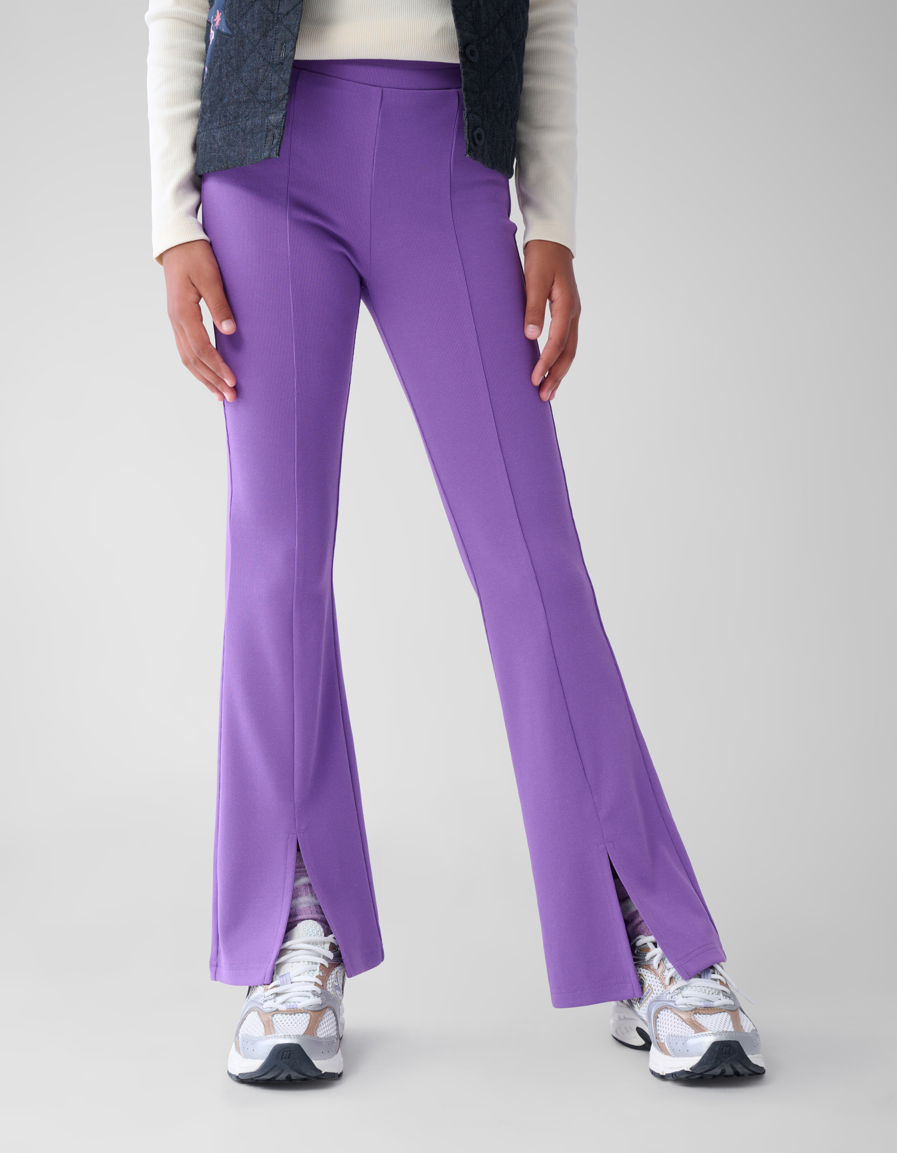 Rib Flared Legging Paars SHOEBY GIRLS