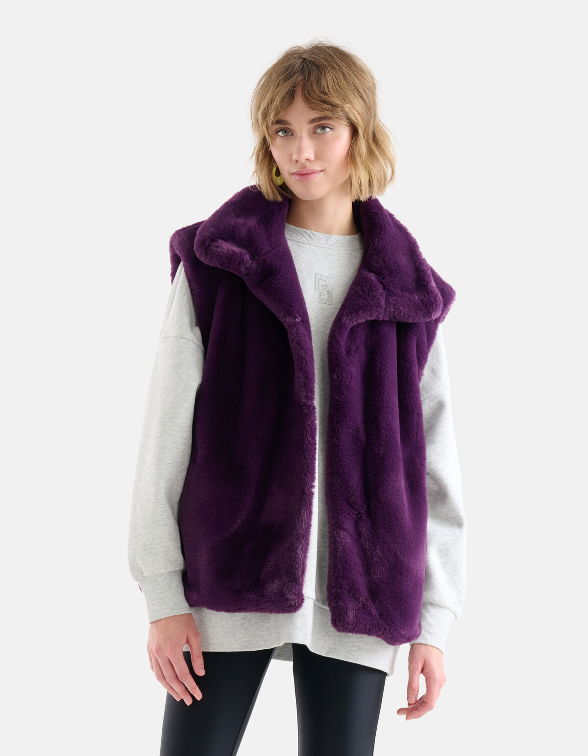 Faux Fur Gilet Paars SHOEBY WOMEN