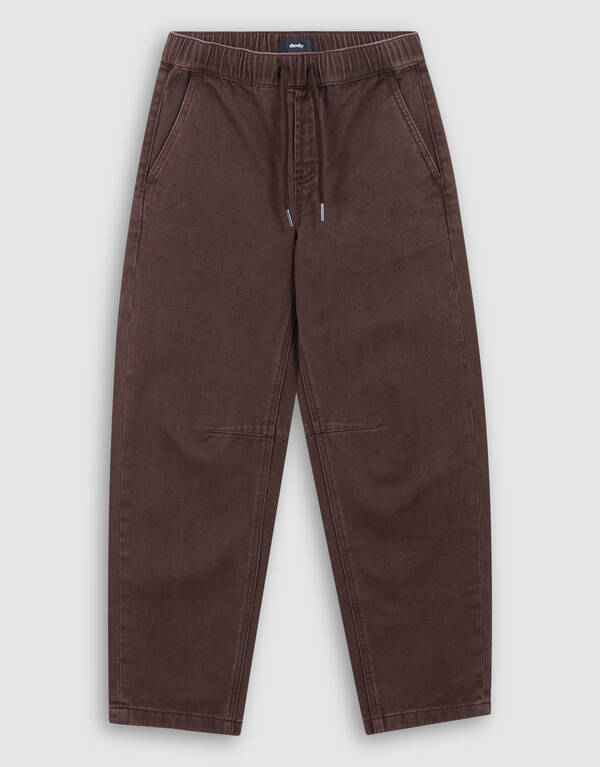 Twill Barrel Fit Broek Donkerbruin SHOEBY BOYS