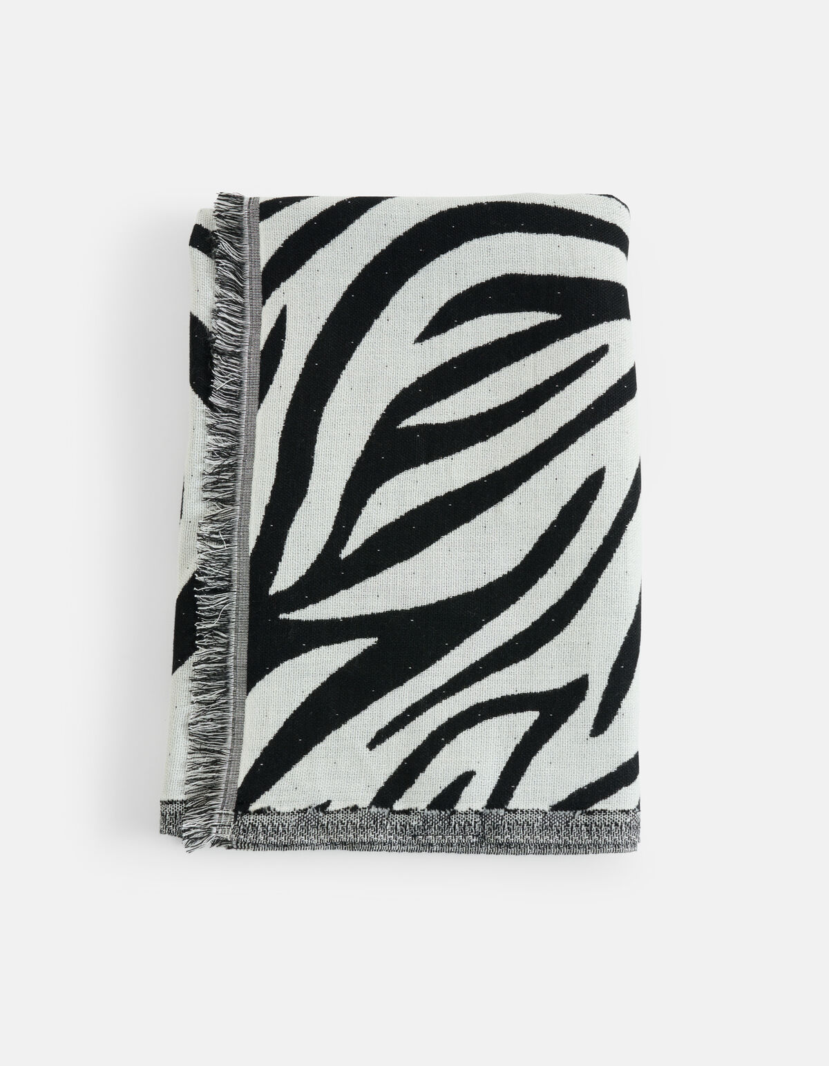 Zebra Jacquard Sjaal Zwart/Wit SHOEBY ACCESSOIRES