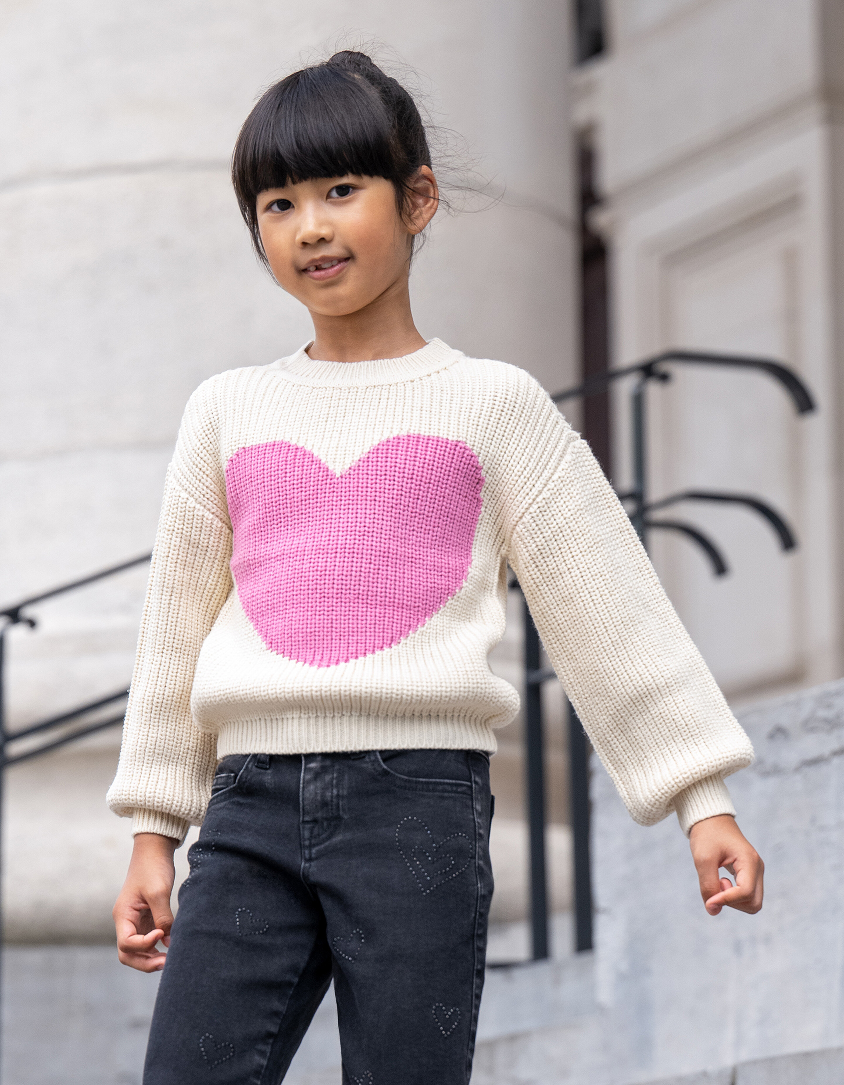 Big Heart Trui Zand SHOEBY GIRLS