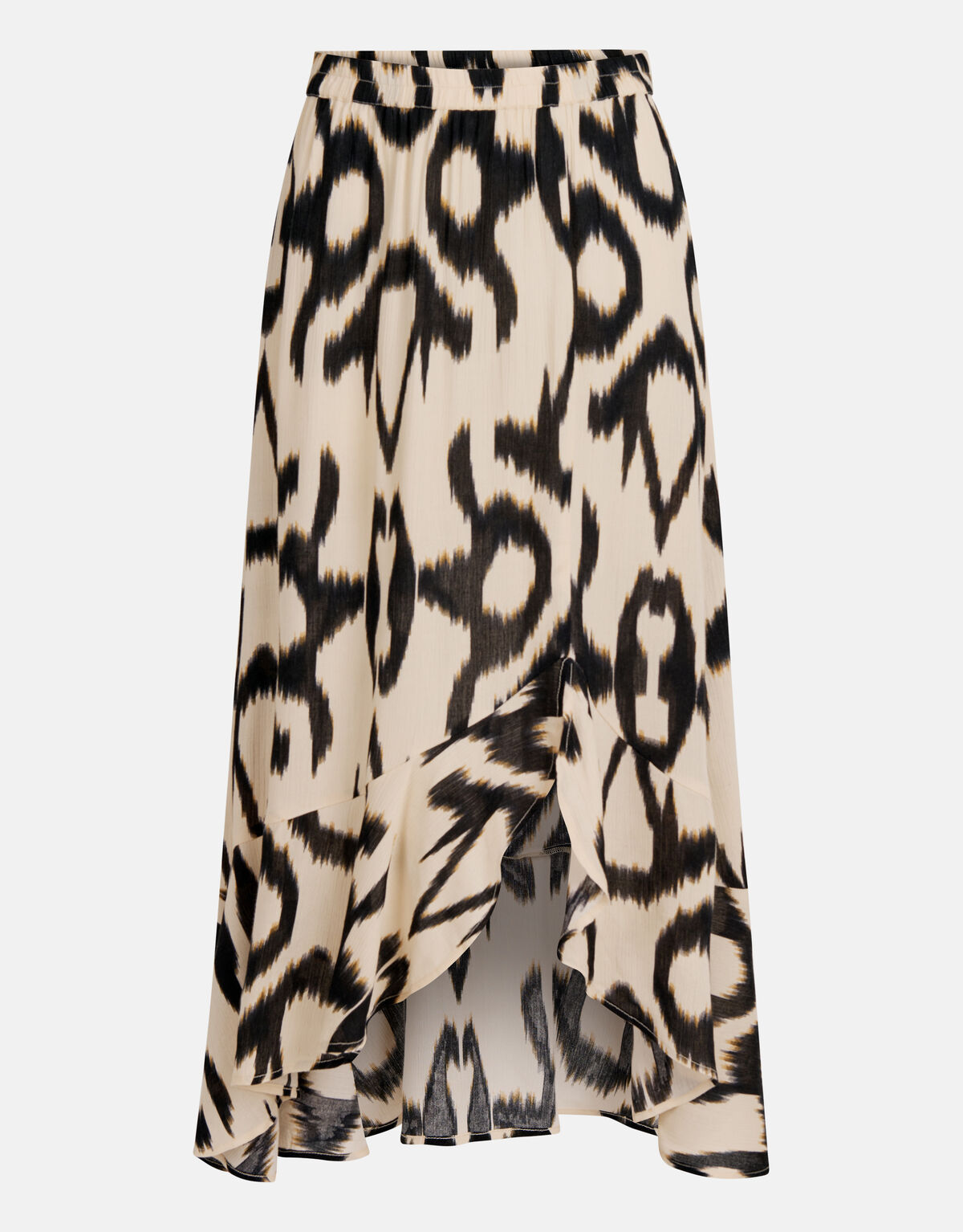 Crinkle Midi Rok Zwart/Gebroken Wit SHOEBY WOMEN
