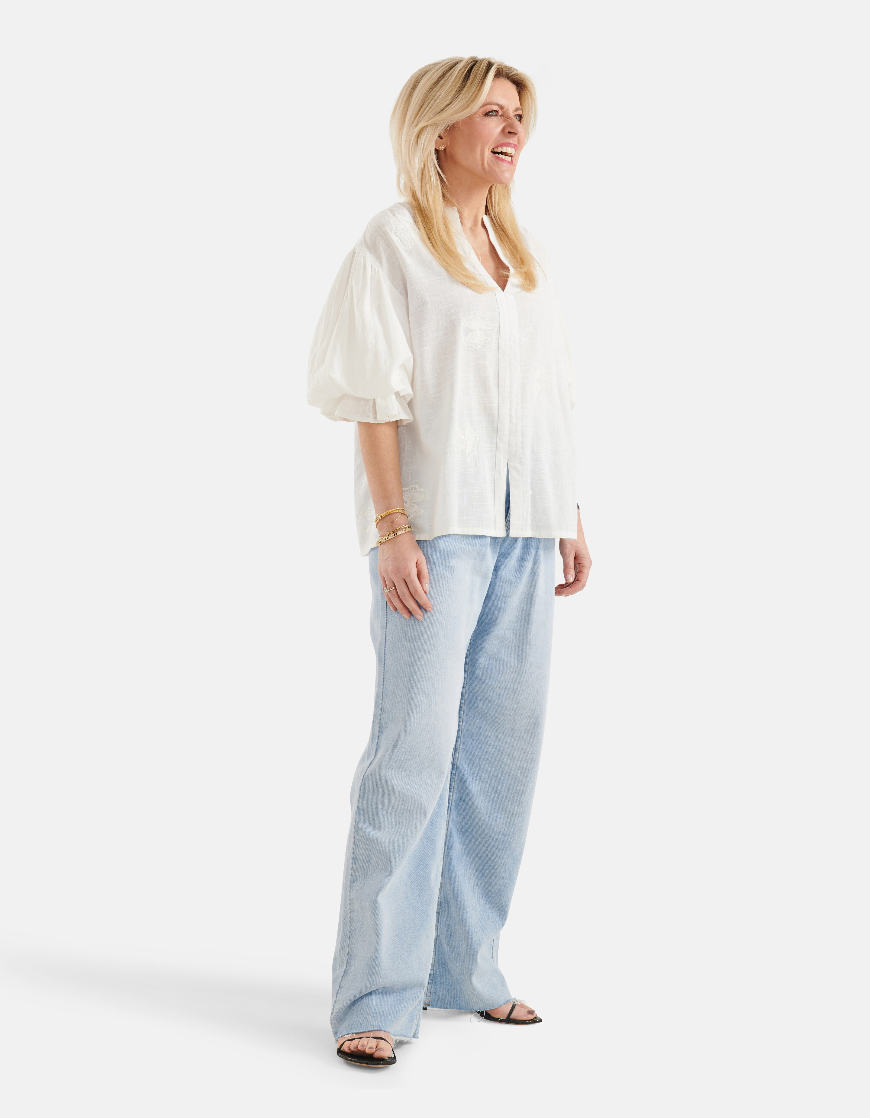 Embroidery Blouse Gebroken Wit SHOEBY WOMEN