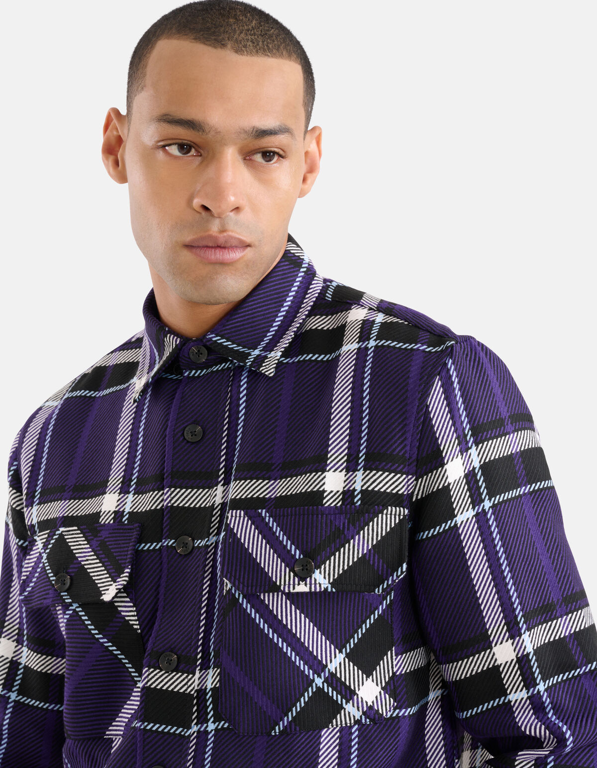 Ruiten Overshirt Paars SHOEBY MEN