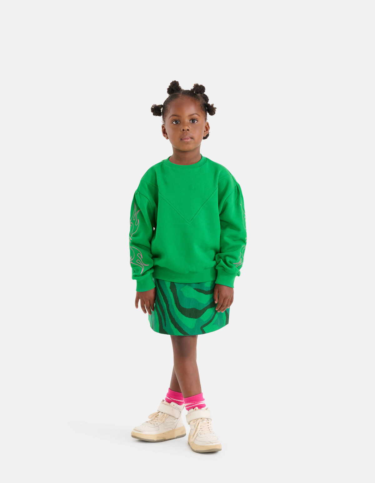 Embroidery Sweater Groen SHOEBY GIRLS