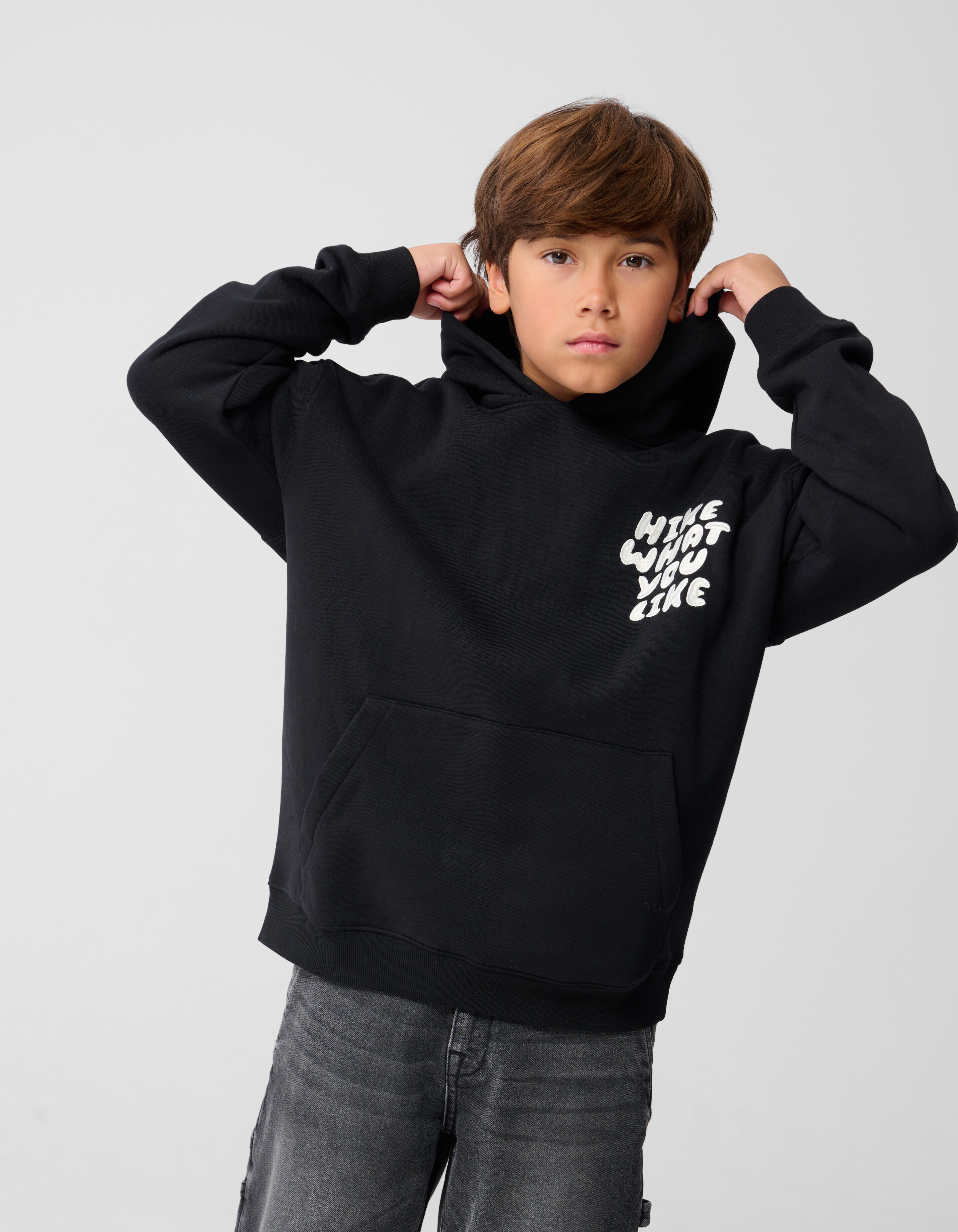 Like Hike Artwork Hoodie Zwart SHOEBY BOYS