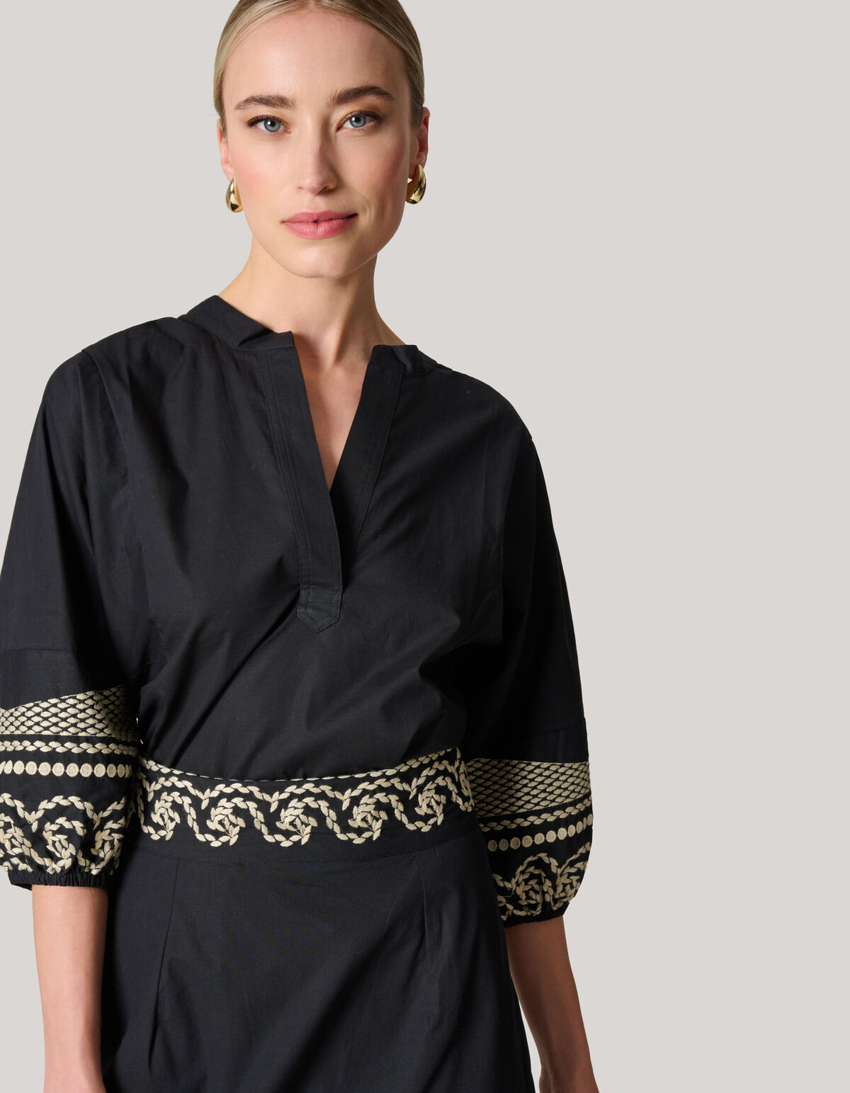 Embroidery Top Zwart SHOEBY WOMEN