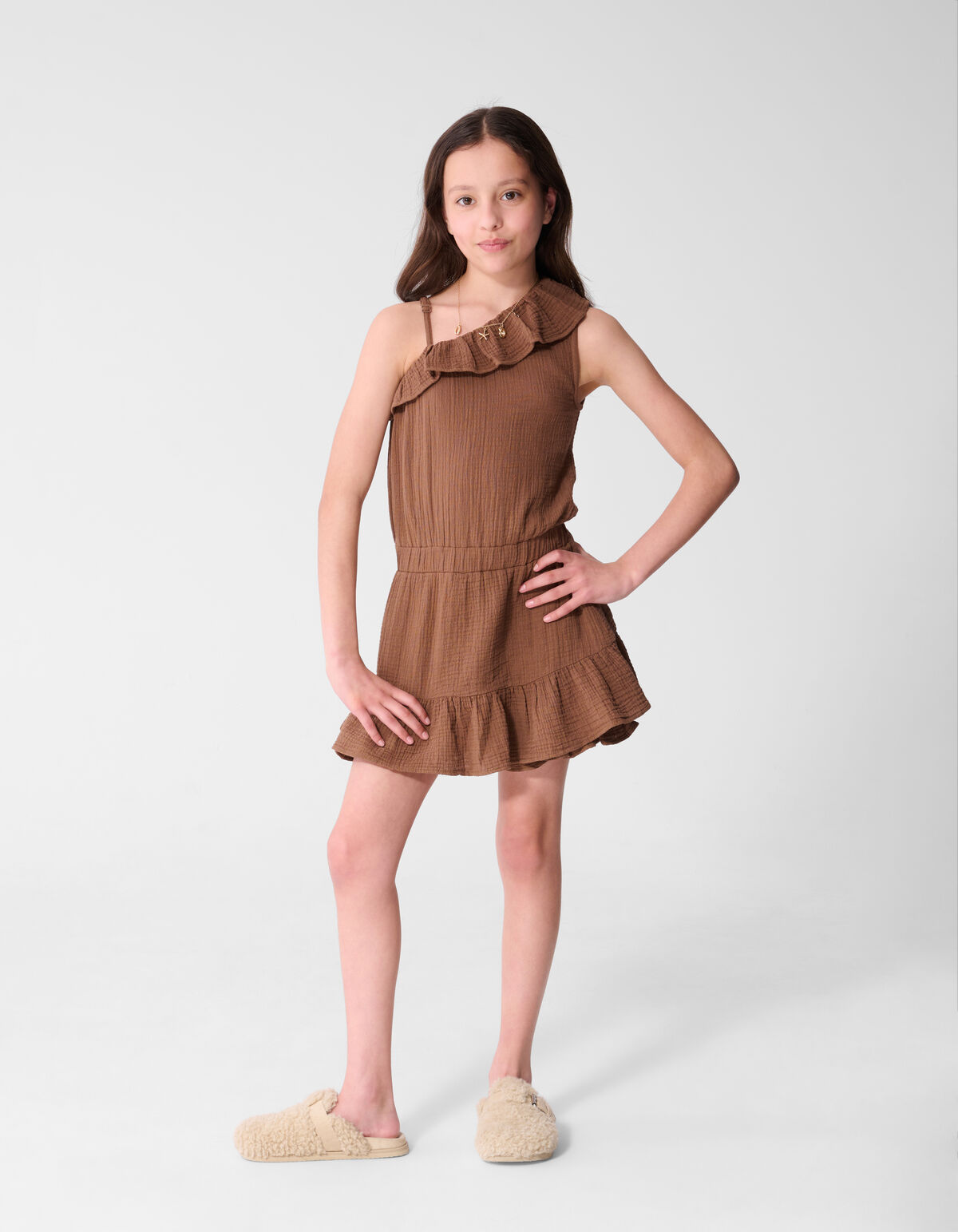 Structuur Playsuit Bruin SHOEBY GIRLS