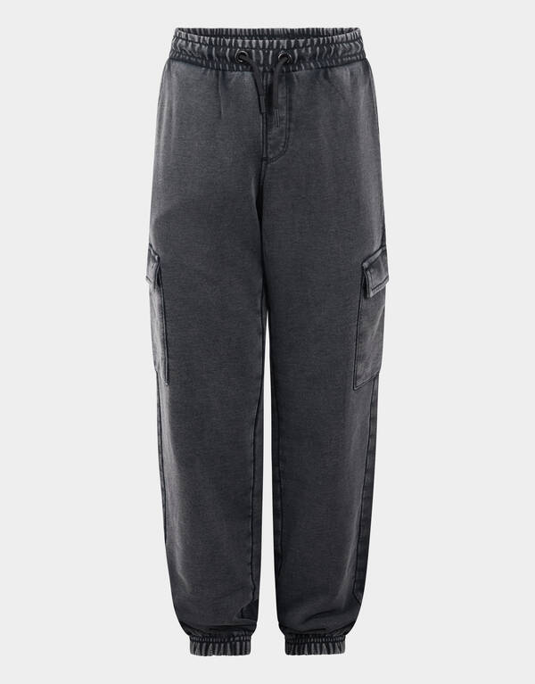 Loose Fit Cargo Broek Donkergrijs SHOEBY BOYS