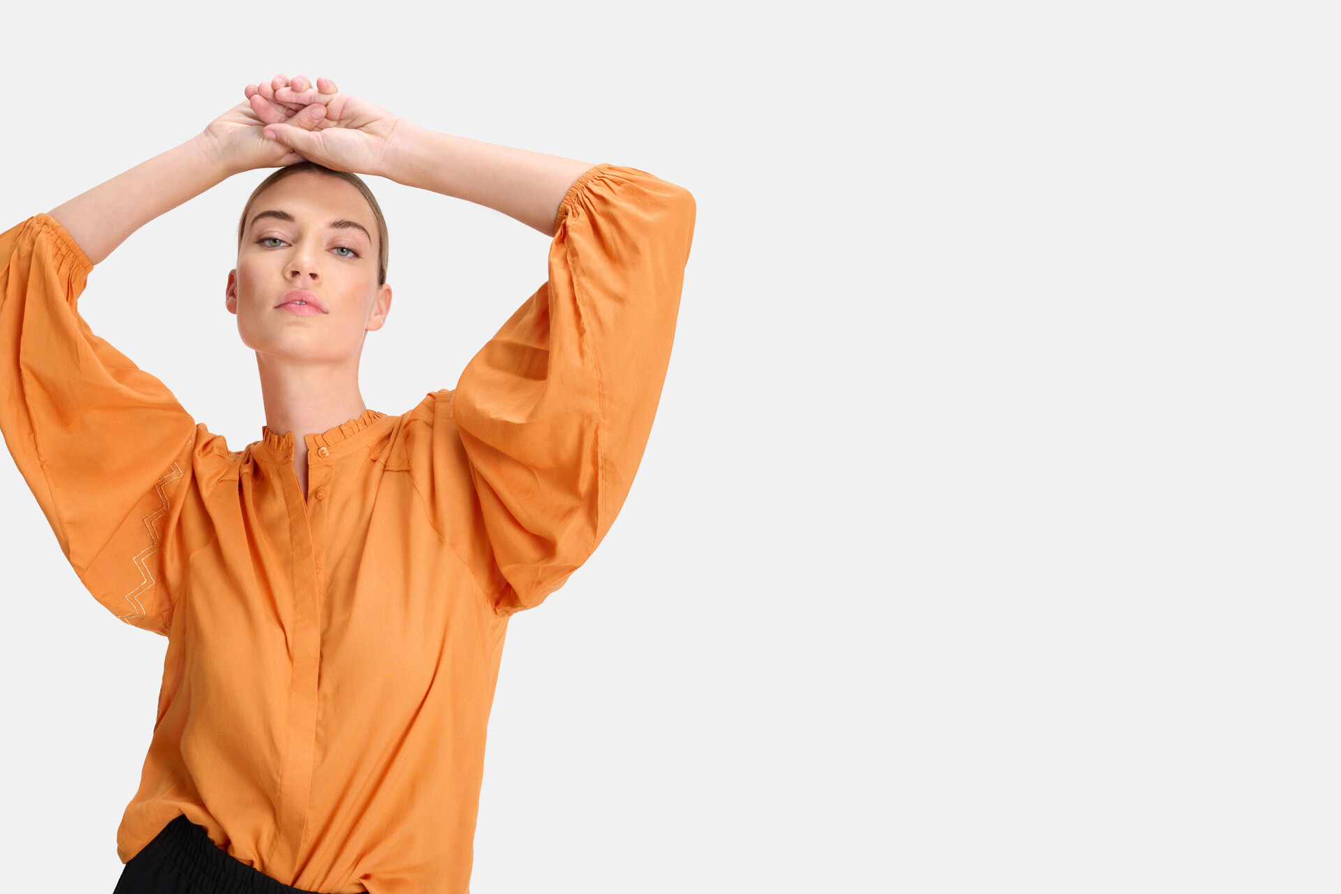 Geborduurde Blouse Oranje By Mieke SHOEBY WOMEN