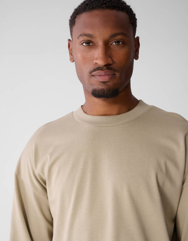 Basis Relaxed Fit Longsleeve Lichtgroen SHOEBY MEN