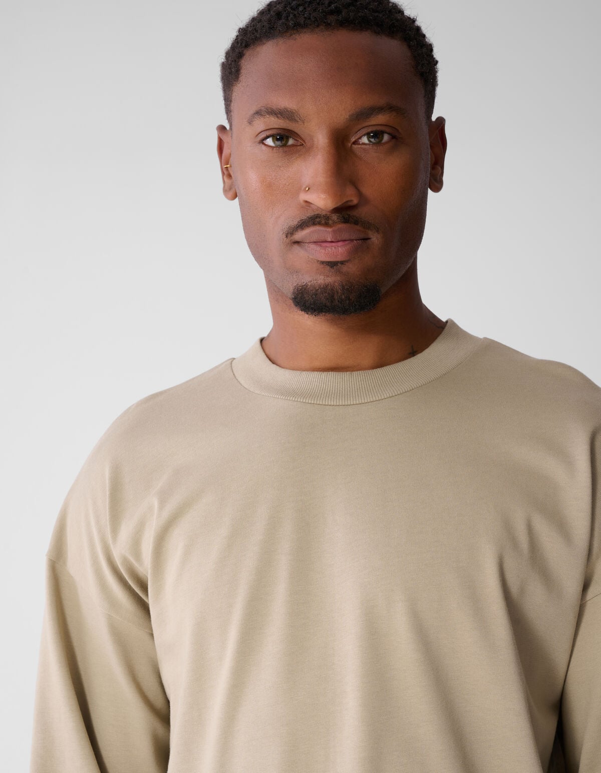 Basis Relaxed Fit Longsleeve Groen SHOEBY MEN