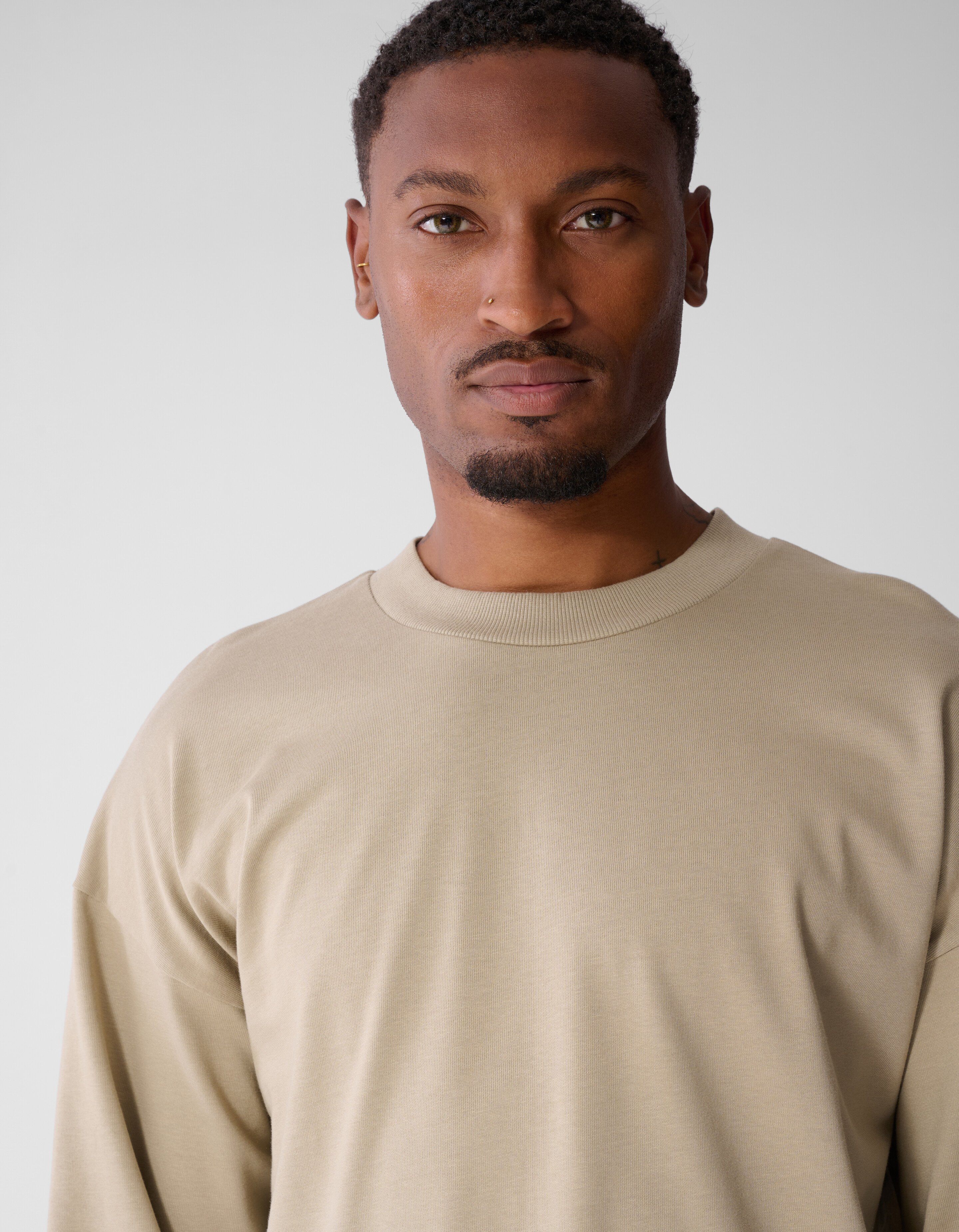 Basis Relaxed Fit Longsleeve Groen SHOEBY MEN
