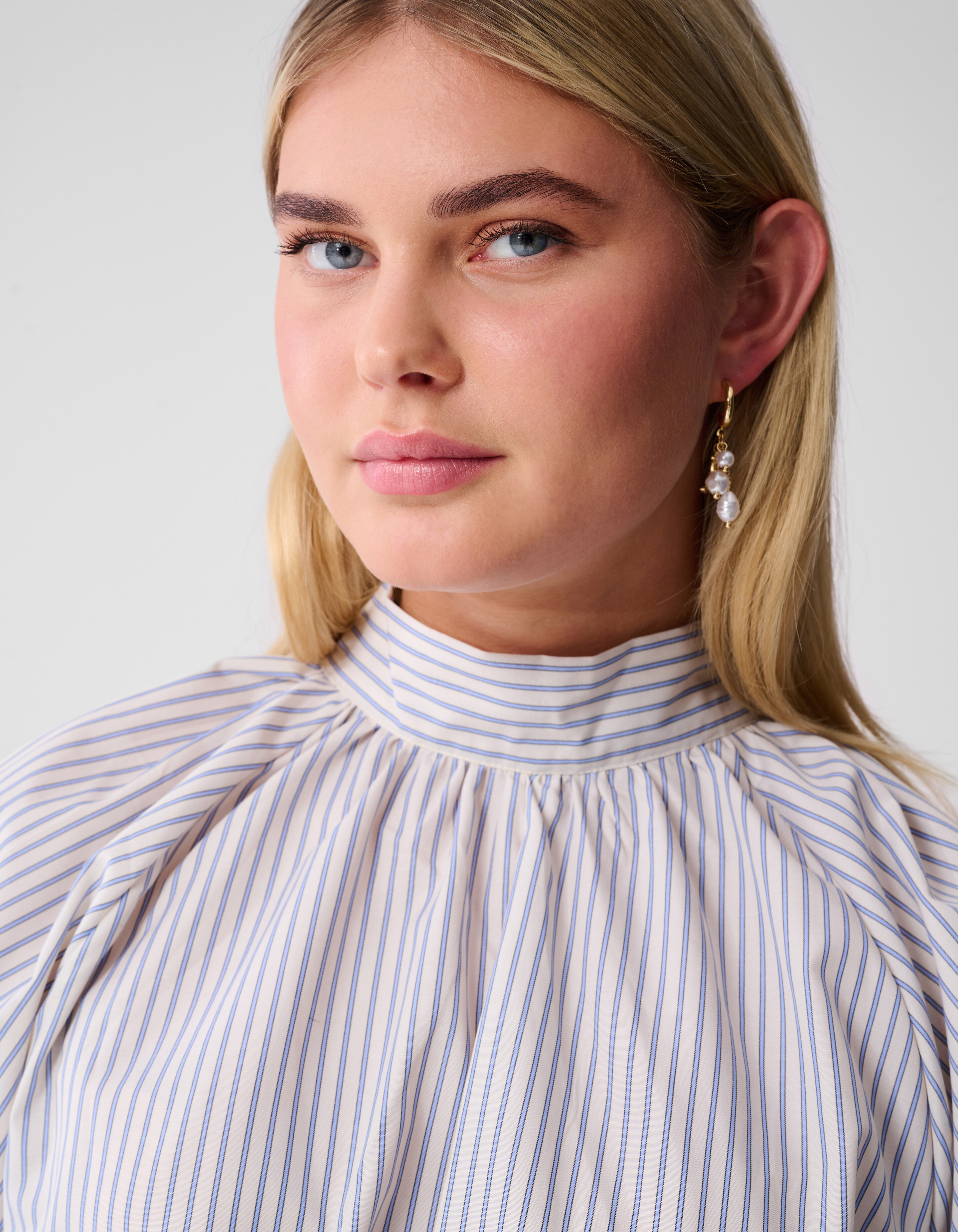 Stripe Strik Blouse Blauw SHOEBY WOMEN
