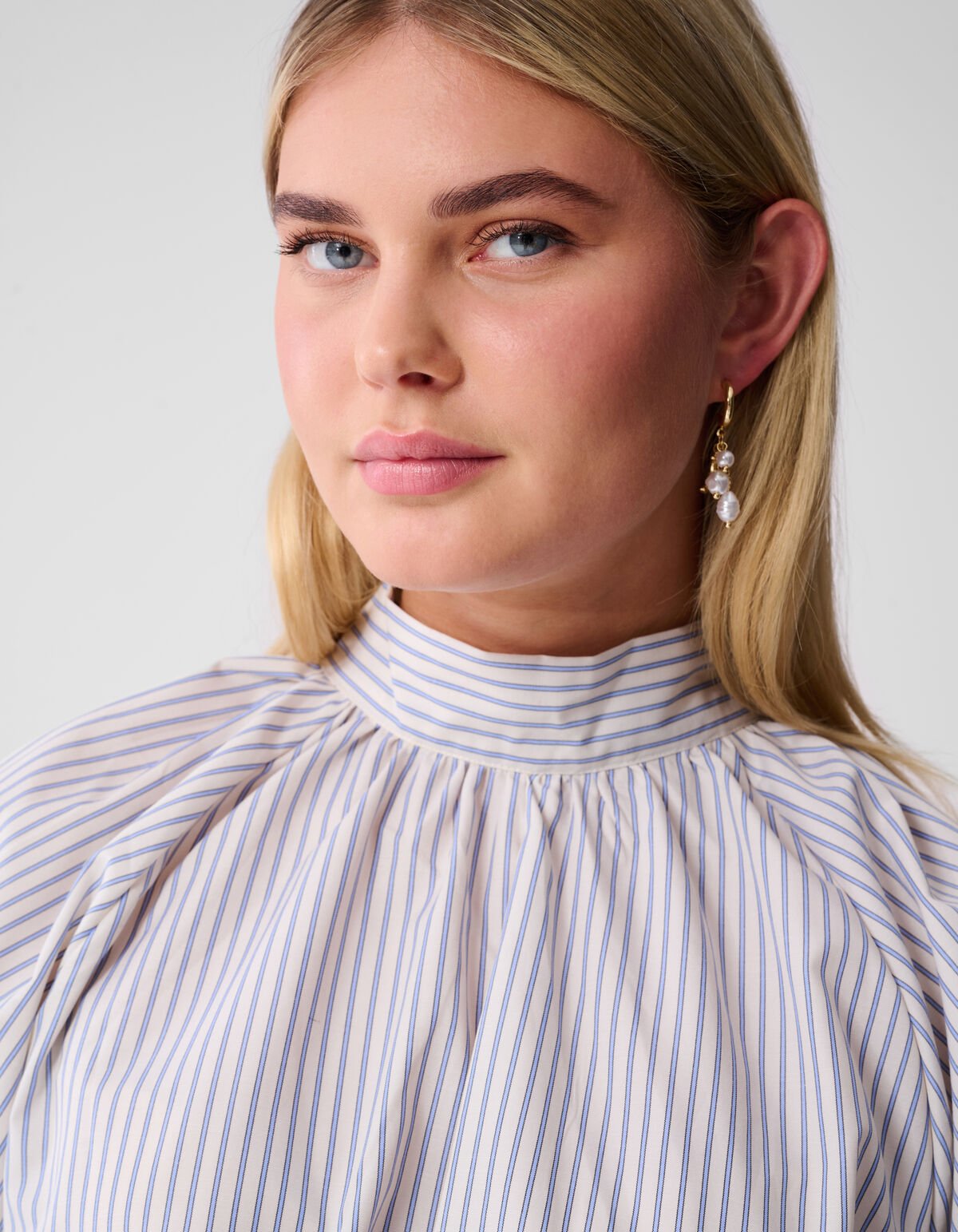 Stripe Strik Blouse Blauw SHOEBY WOMEN