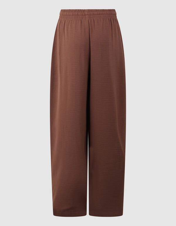 Twist Wide Leg Broek Bruin SHOEBY GIRLS