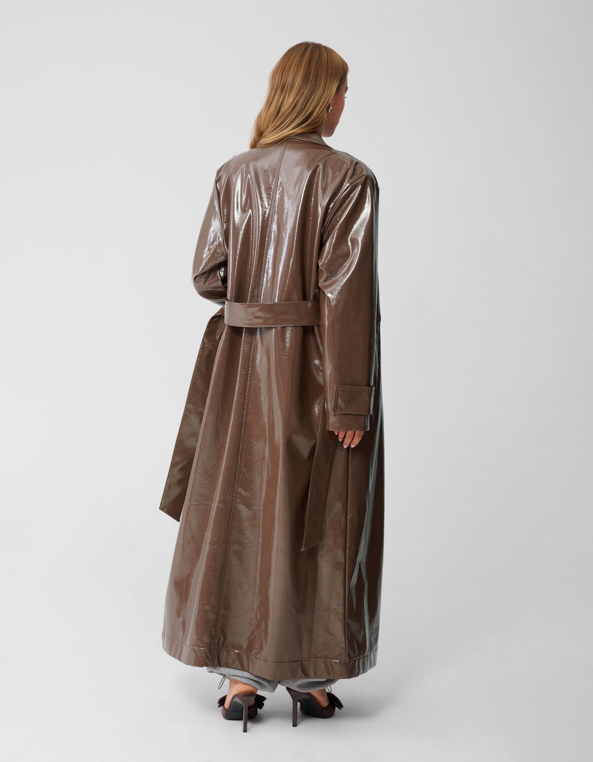Oversized Lak Trenchcoat Bruin By Monica SHOEBY WOMEN