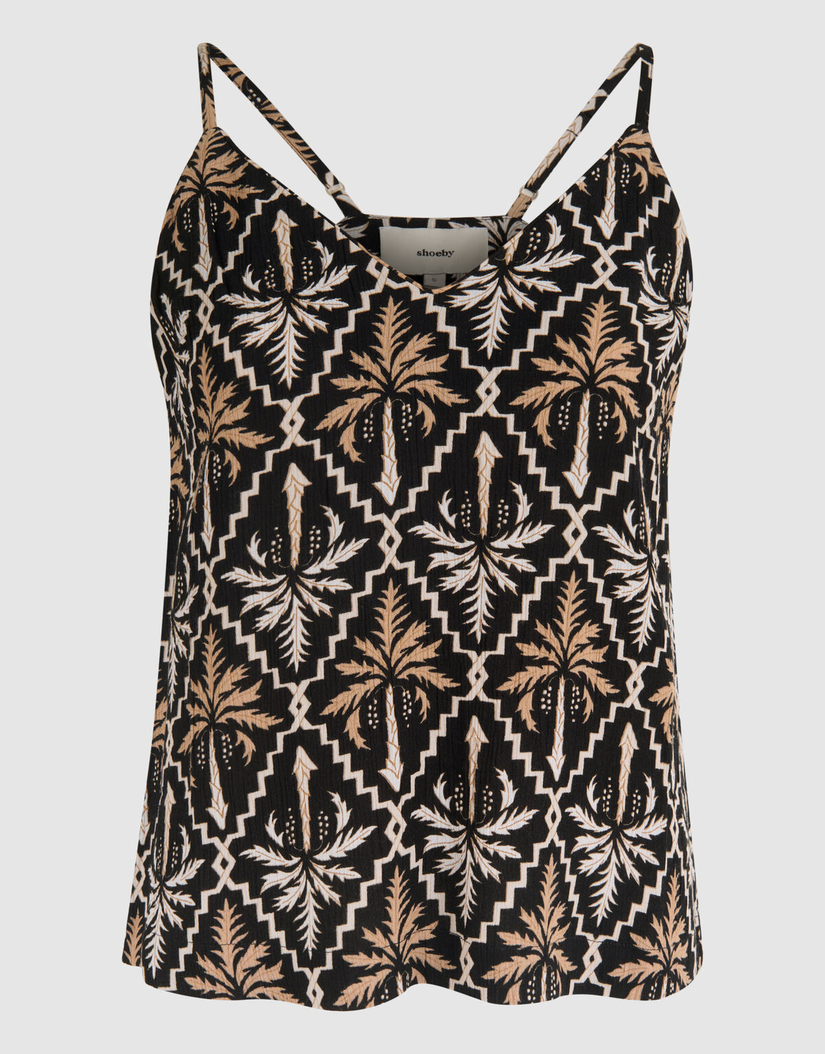 Printed Top Zwart/Wit SHOEBY WOMEN