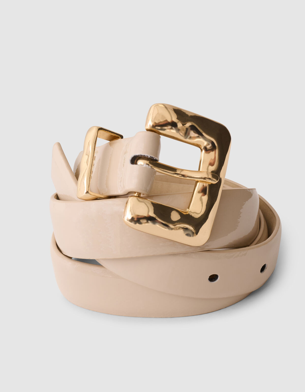 Lak Square Riem Beige SHOEBY ACCESSOIRES