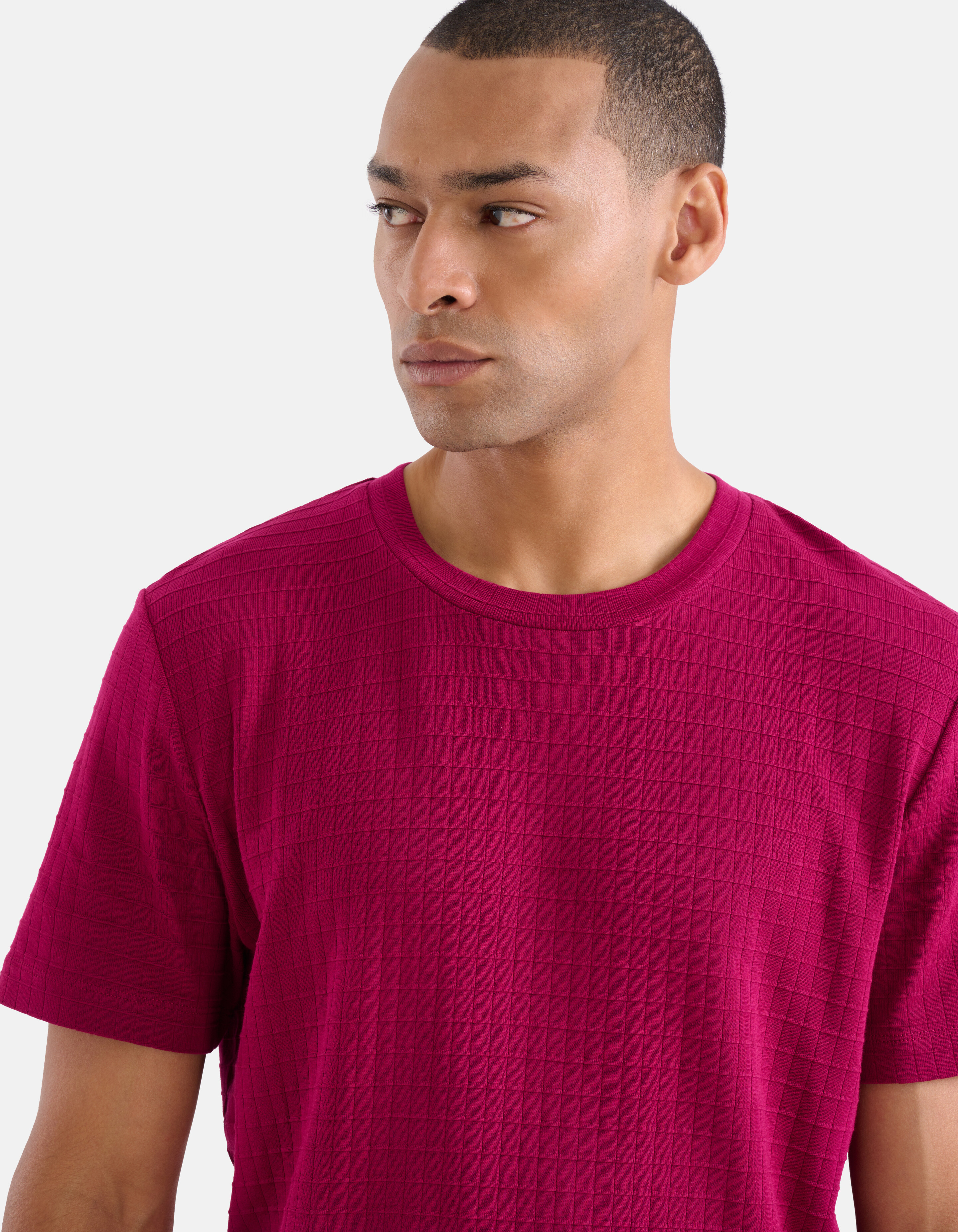 Structuur T-shirt Fuchsia SHOEBY MEN